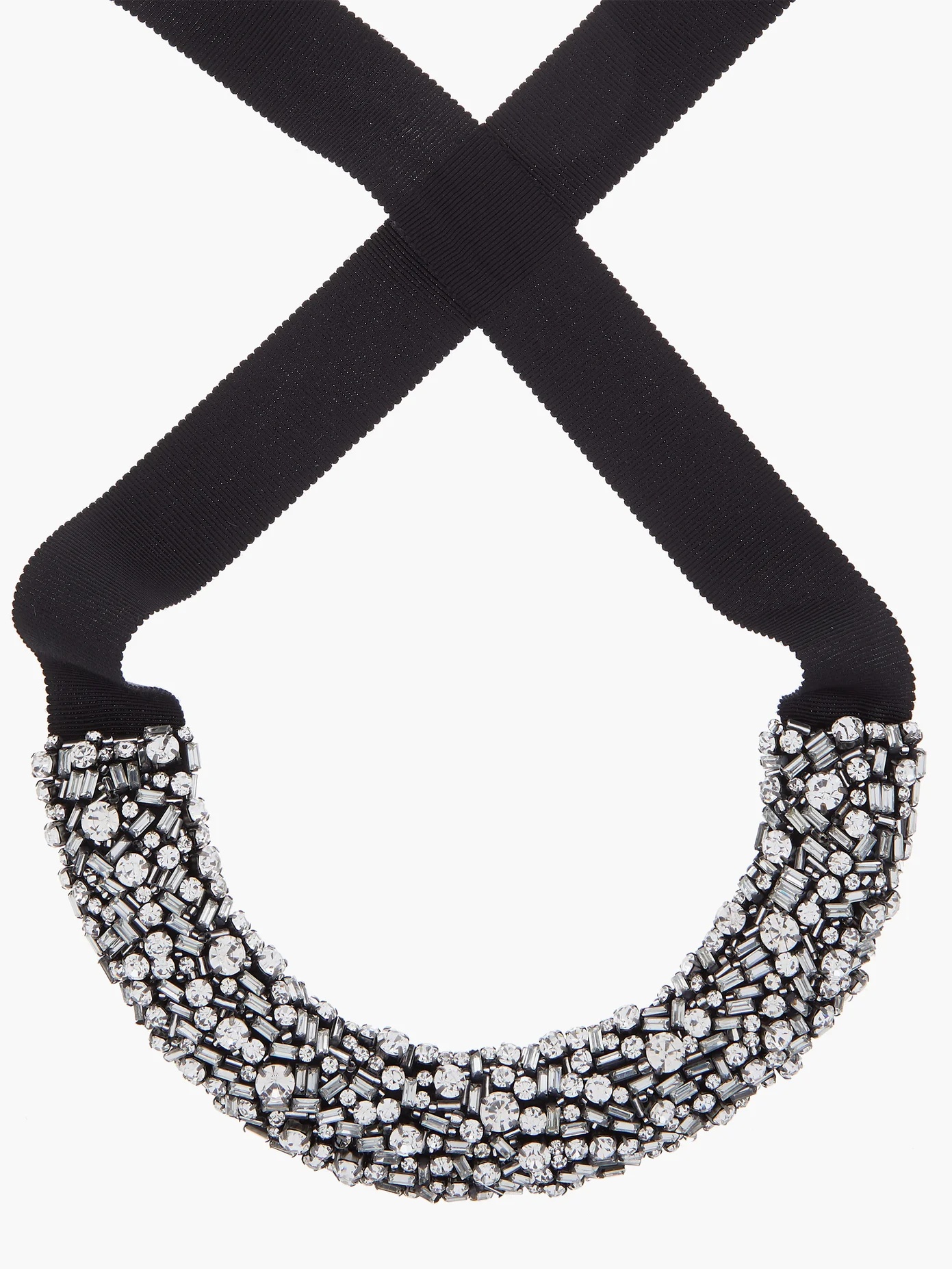 Crystal-embellished ribbon-tie necklace - 3