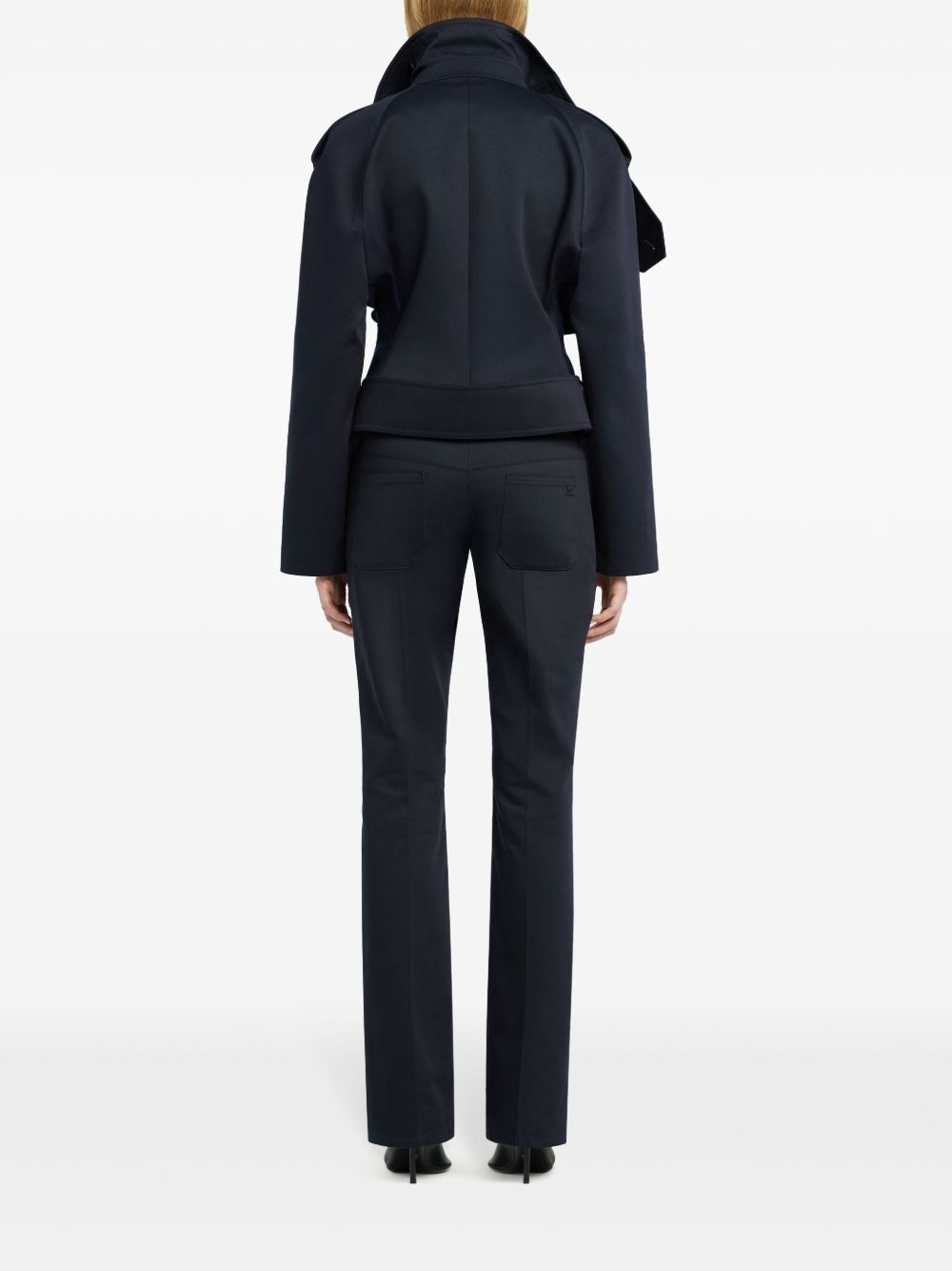 belted flared pants - 4