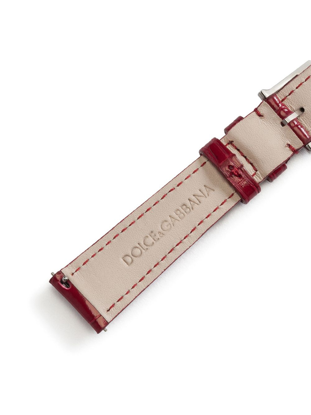 logo-embossed watch strap - 3