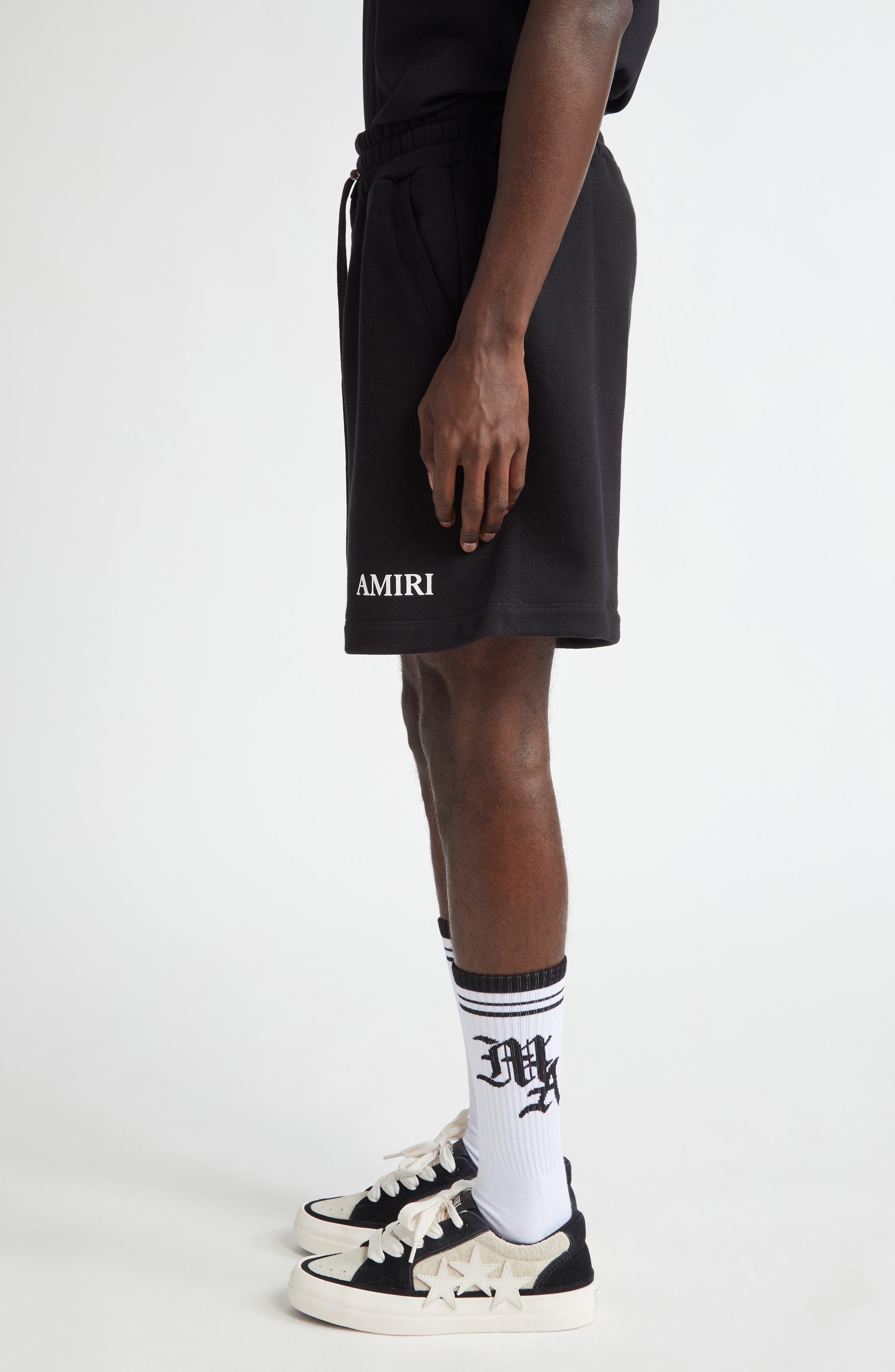AMIRI Core Logo Cotton Knit Shorts in Black at Nordstrom - 4