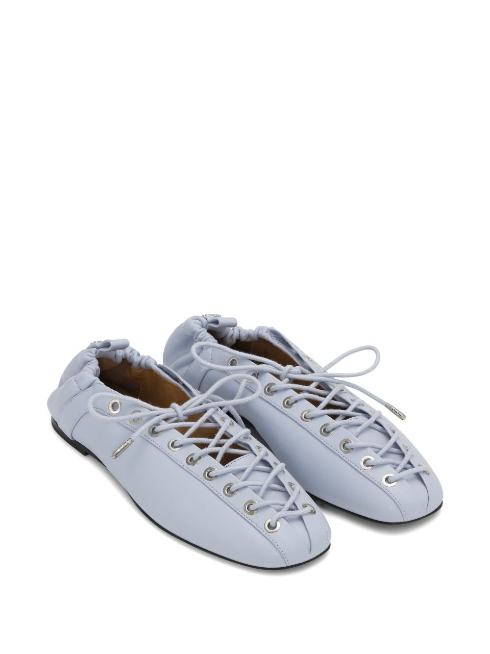 lace-up ballet flats - 2