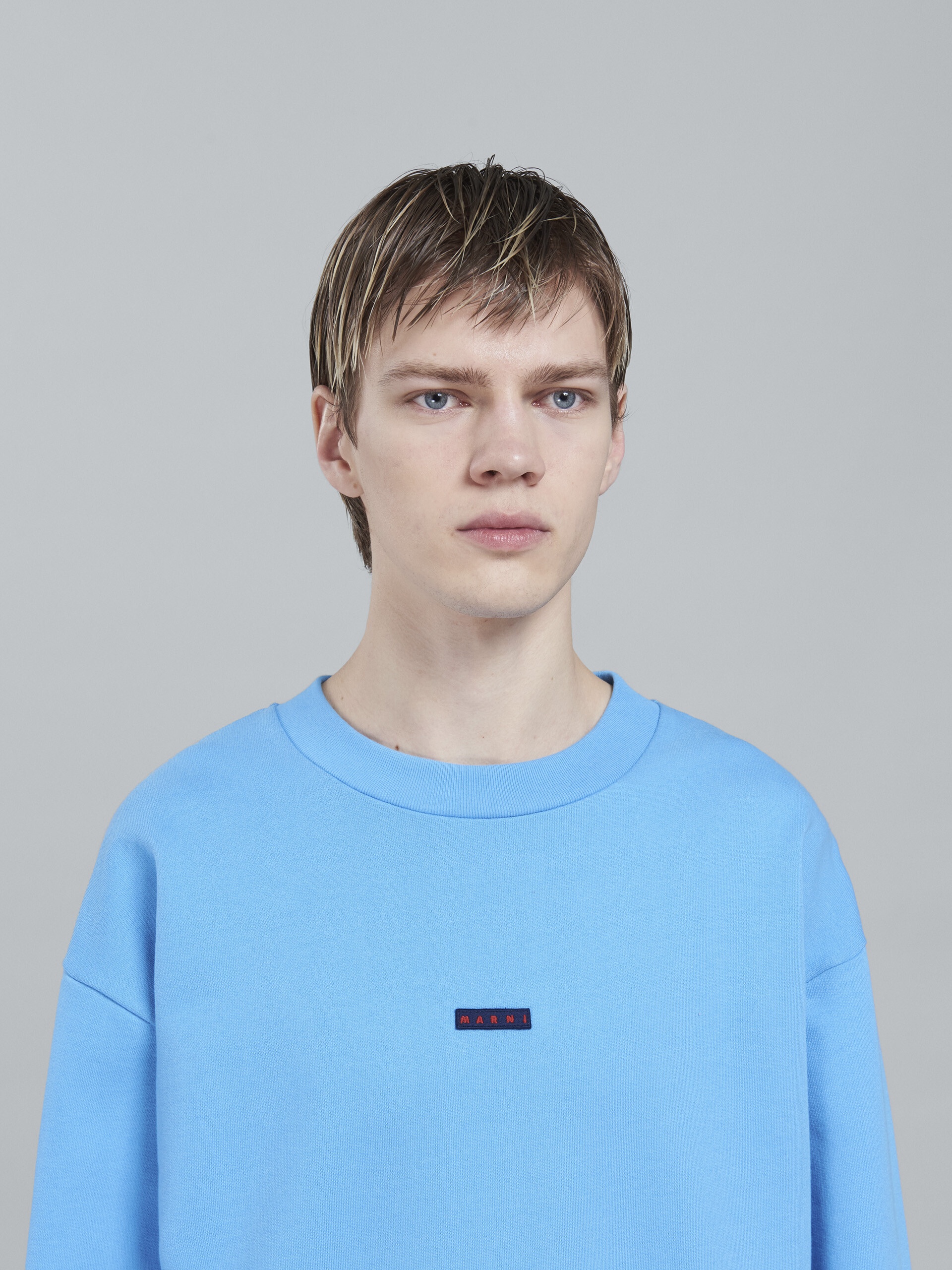 BLUE BIO COTTON SWEATSHIRT - 4