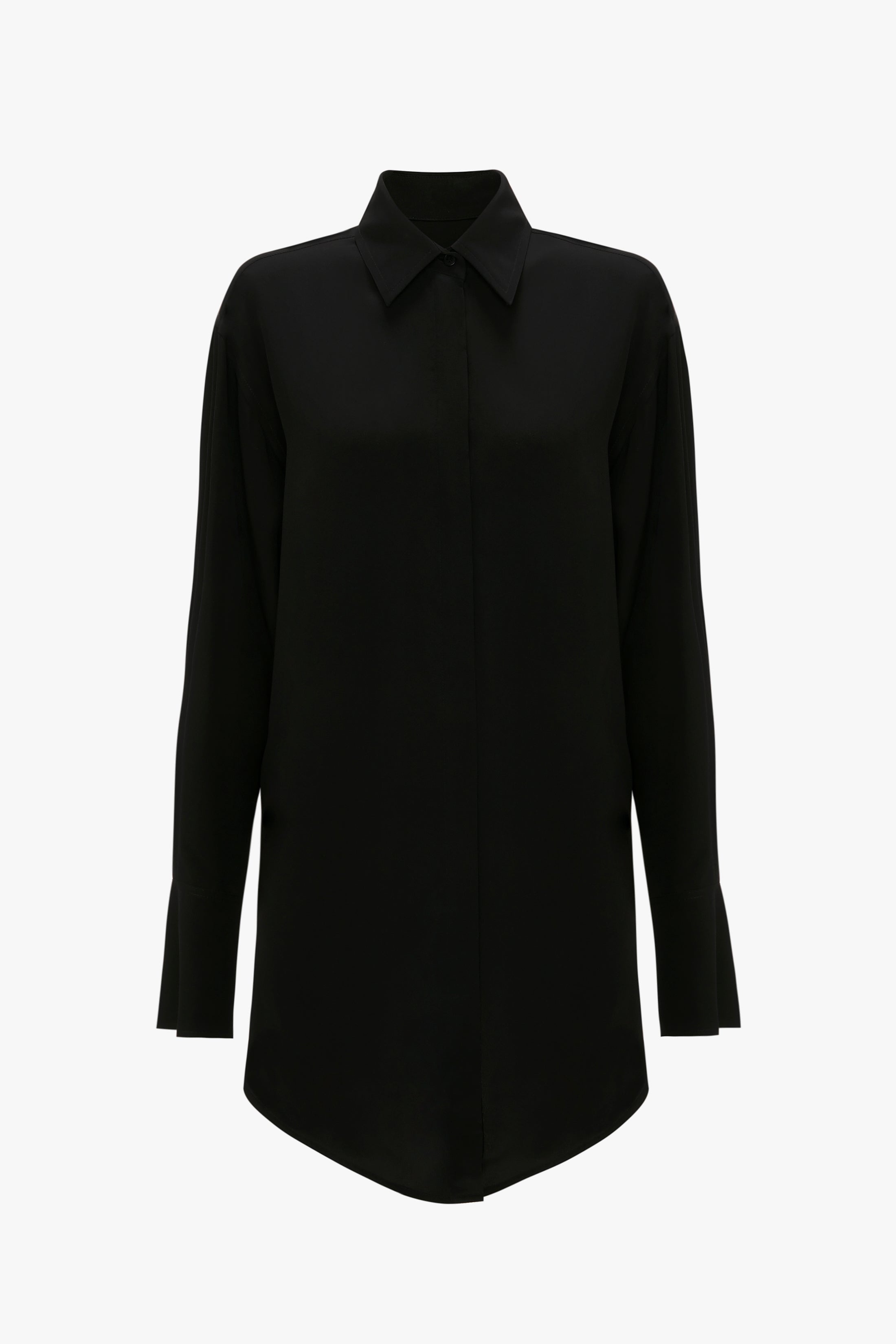 Wrap Front Blouse In Black - 1