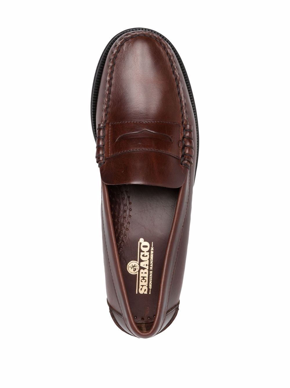 slip-on leather loafers - 4
