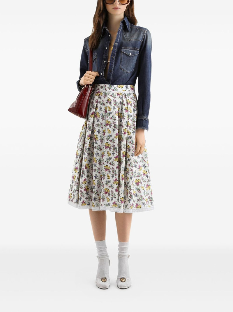 Dolce & Gabbana floral lace skirt outlook