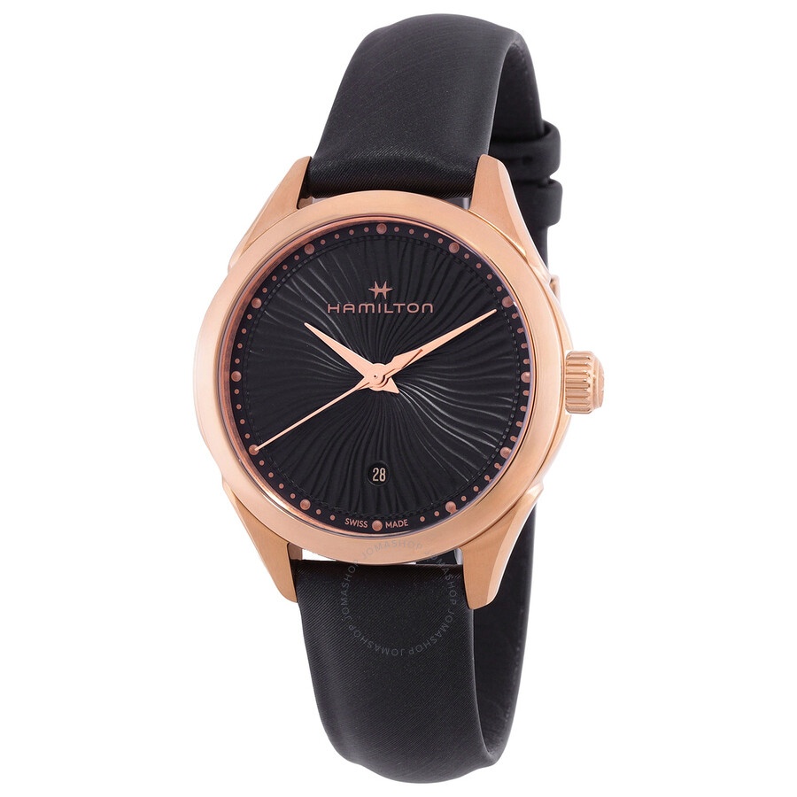 Hamilton - Hamilton Jazzmaster Quartz Black Dial Ladies Watch H32201430 - 1