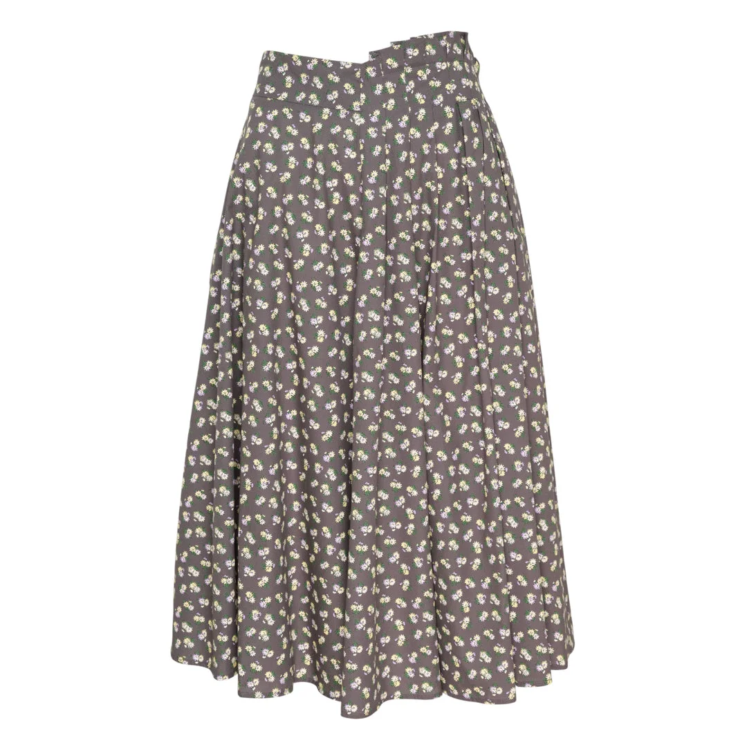 Dainty Floral Midi Skirt - 1
