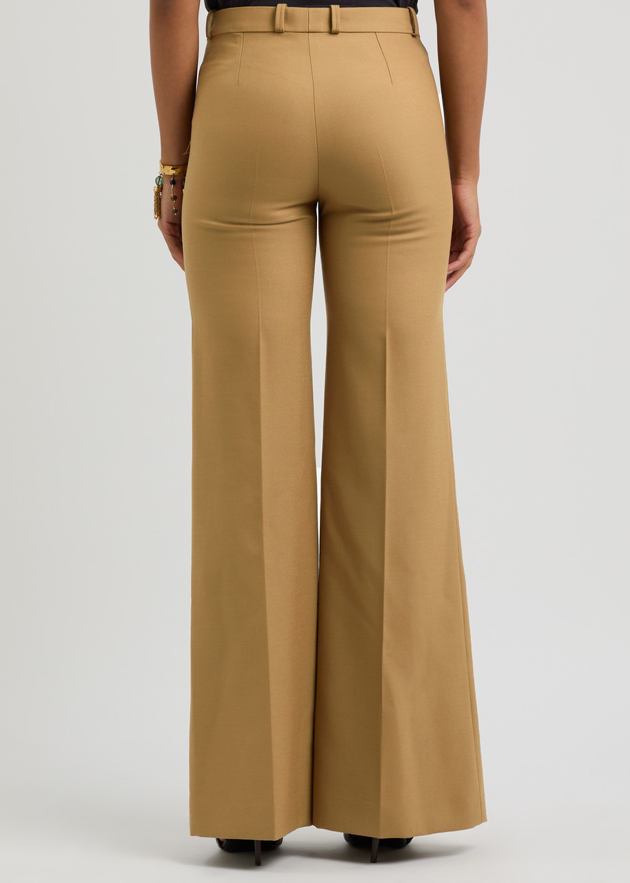 Chloe Flared-leg Wool Trousers - 3