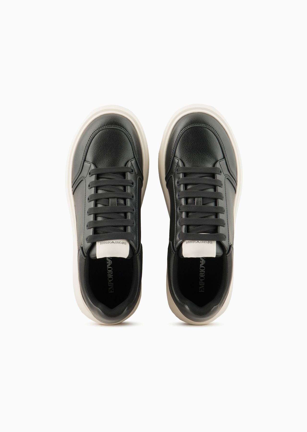 Hammered-leather sneakers with side logo - 3