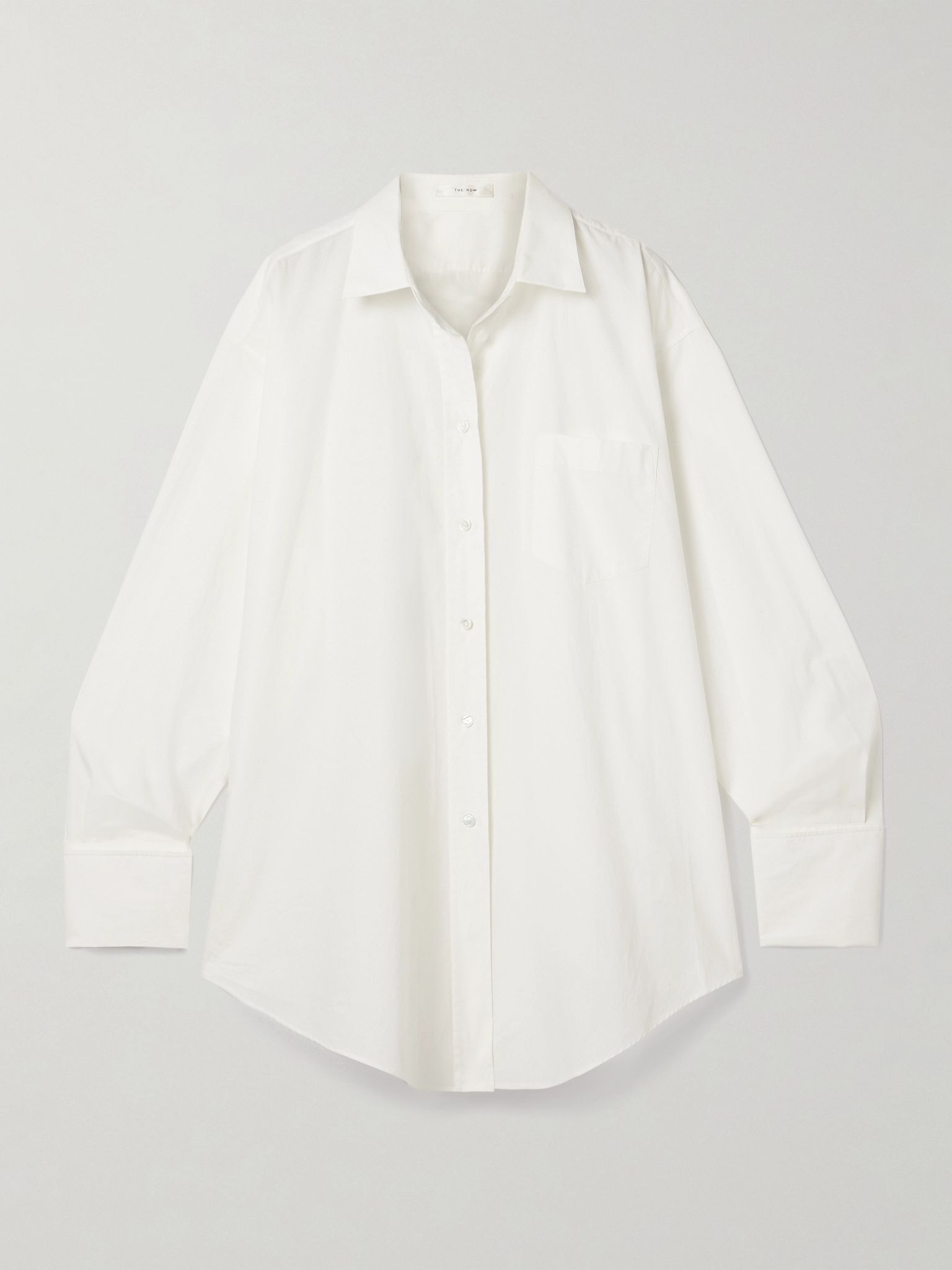 Ment oversized cotton-poplin shirt White - 1