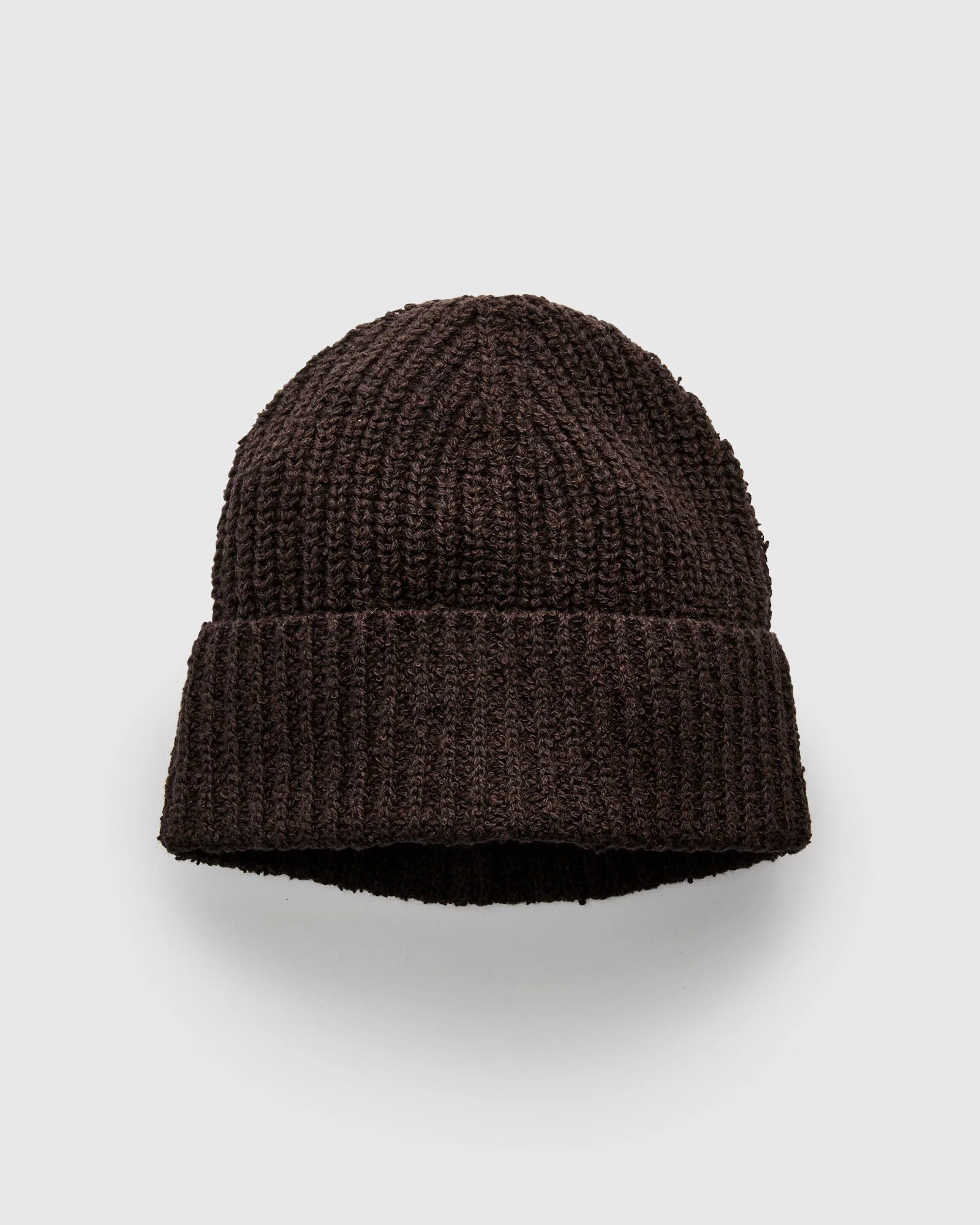 Cotton Watch Cap in Bark Boucle - 1