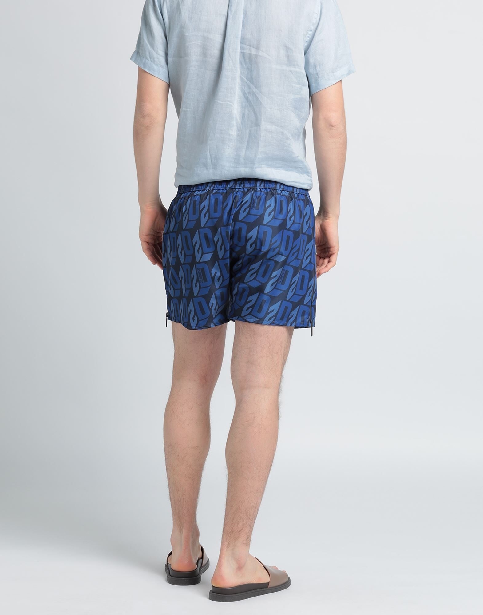 Blue Men's Swim Shorts - 3