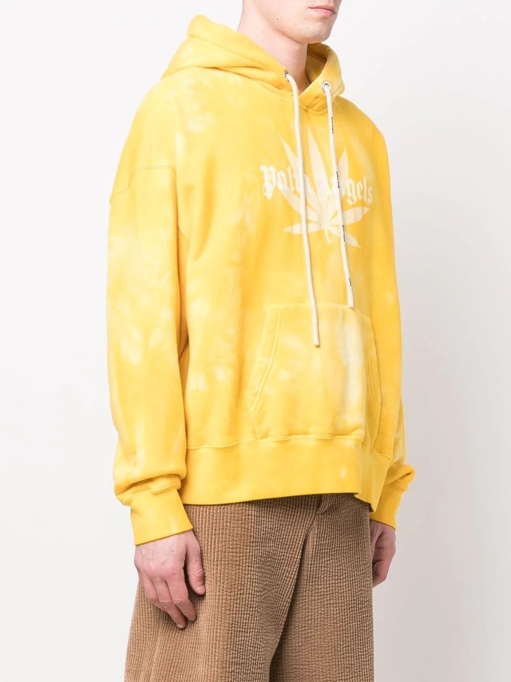 Leaf tie-dye logo-print hoodie - 3