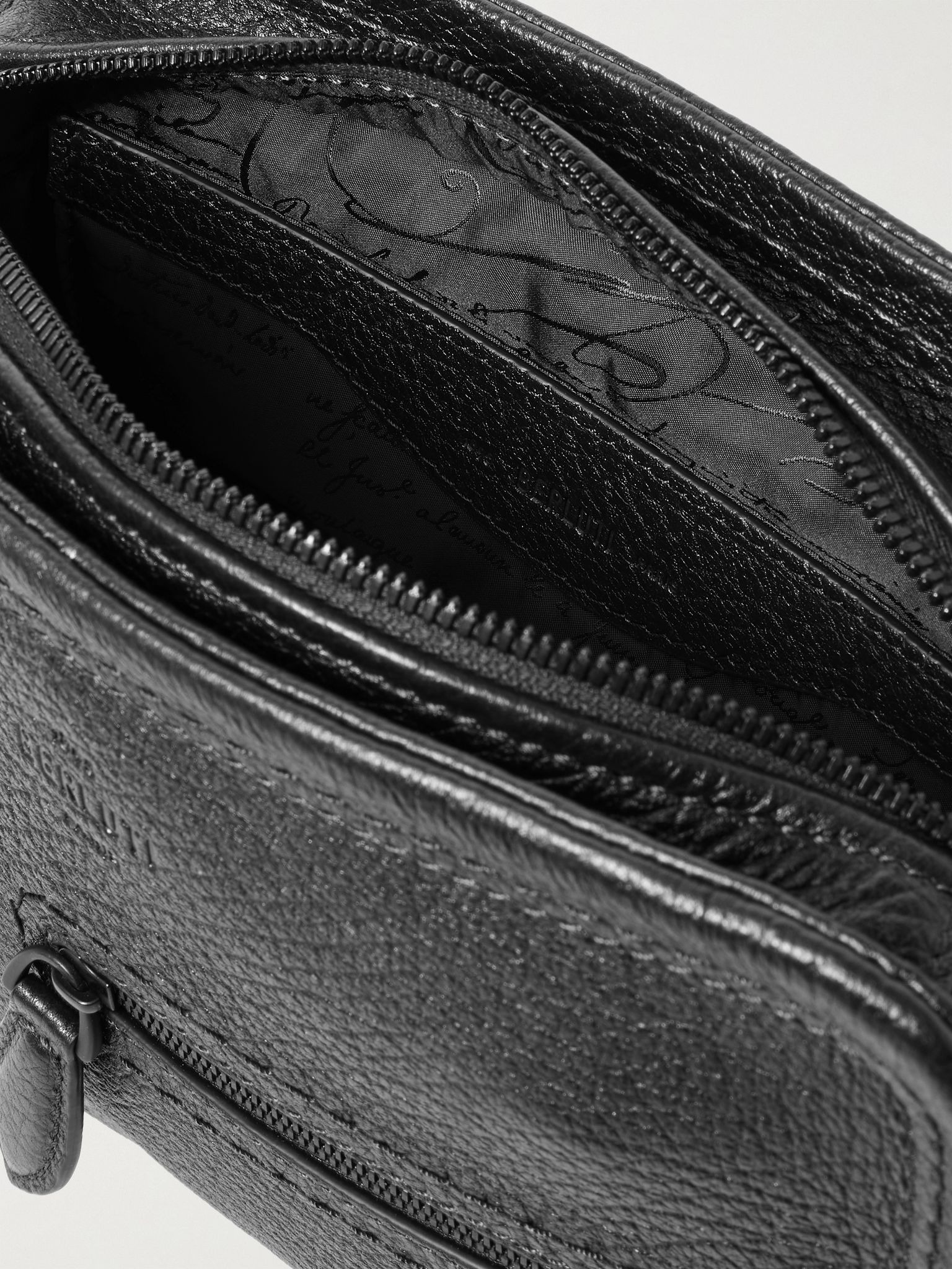 Journalier Small Full-Grain Leather Messenger Bag Black - 5