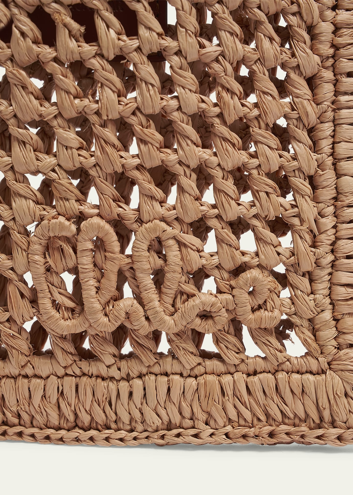 Summer Banana Tote Bag in Crochet Paper and Leather - 5