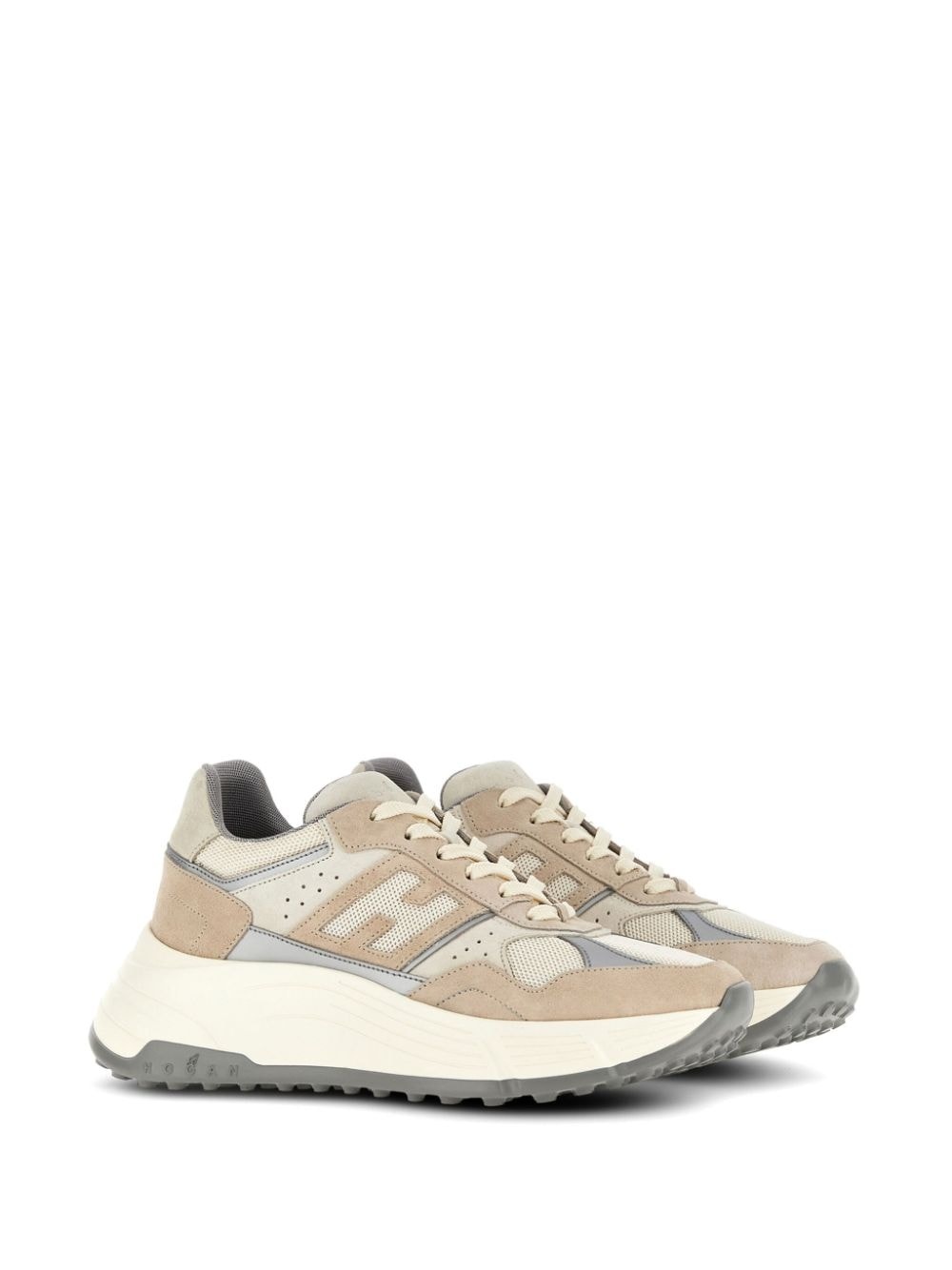 panelled suede sneakers - 2