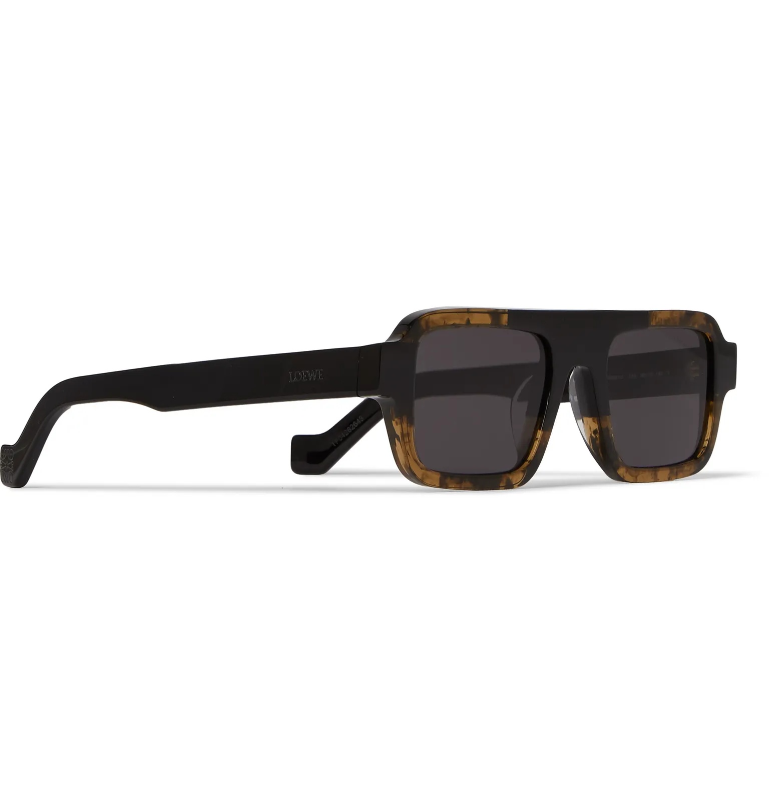 Rectangle-Frame Tortoiseshell Acetate Sunglasses - 2