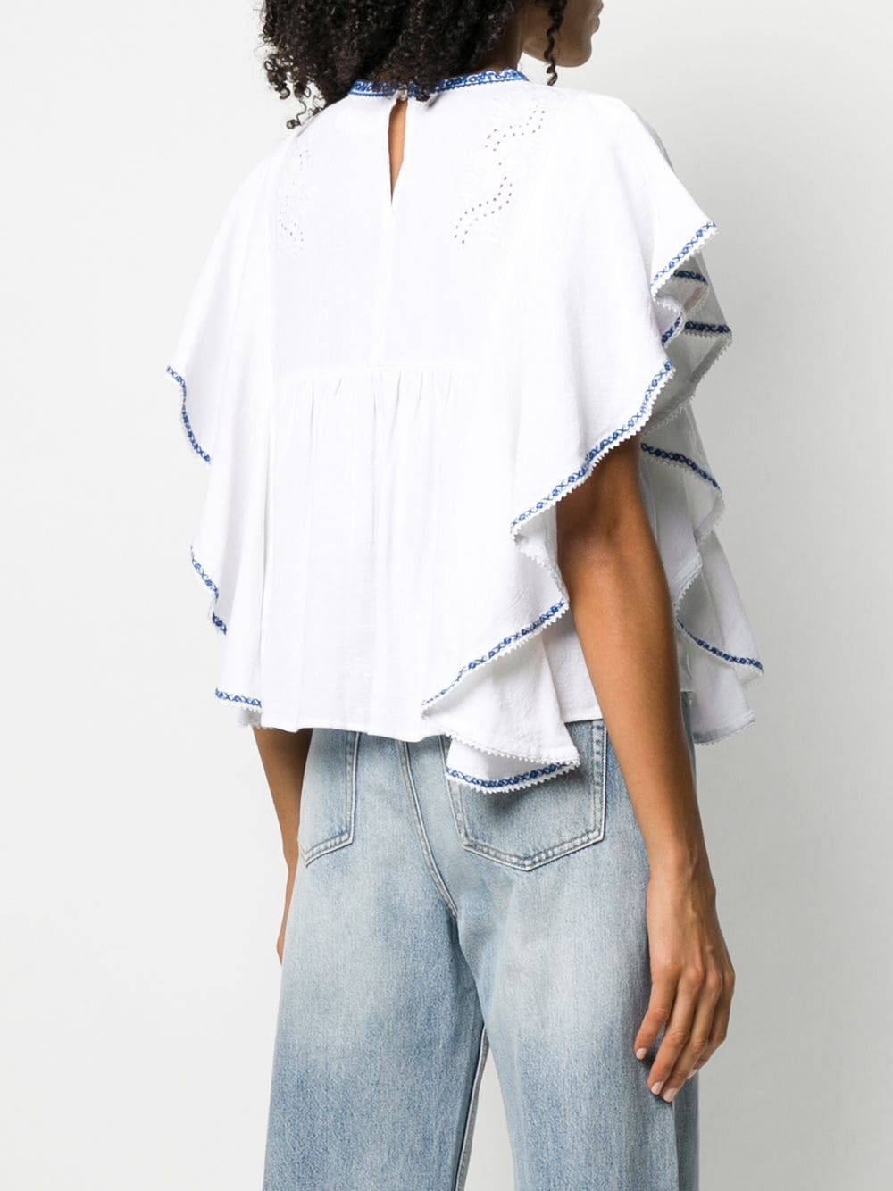 ruffled short sleeve top - 4