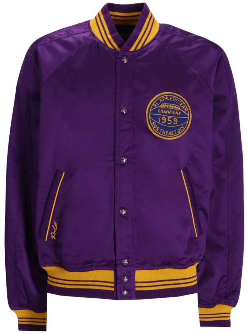 stripe-detailing bomber jacket 1