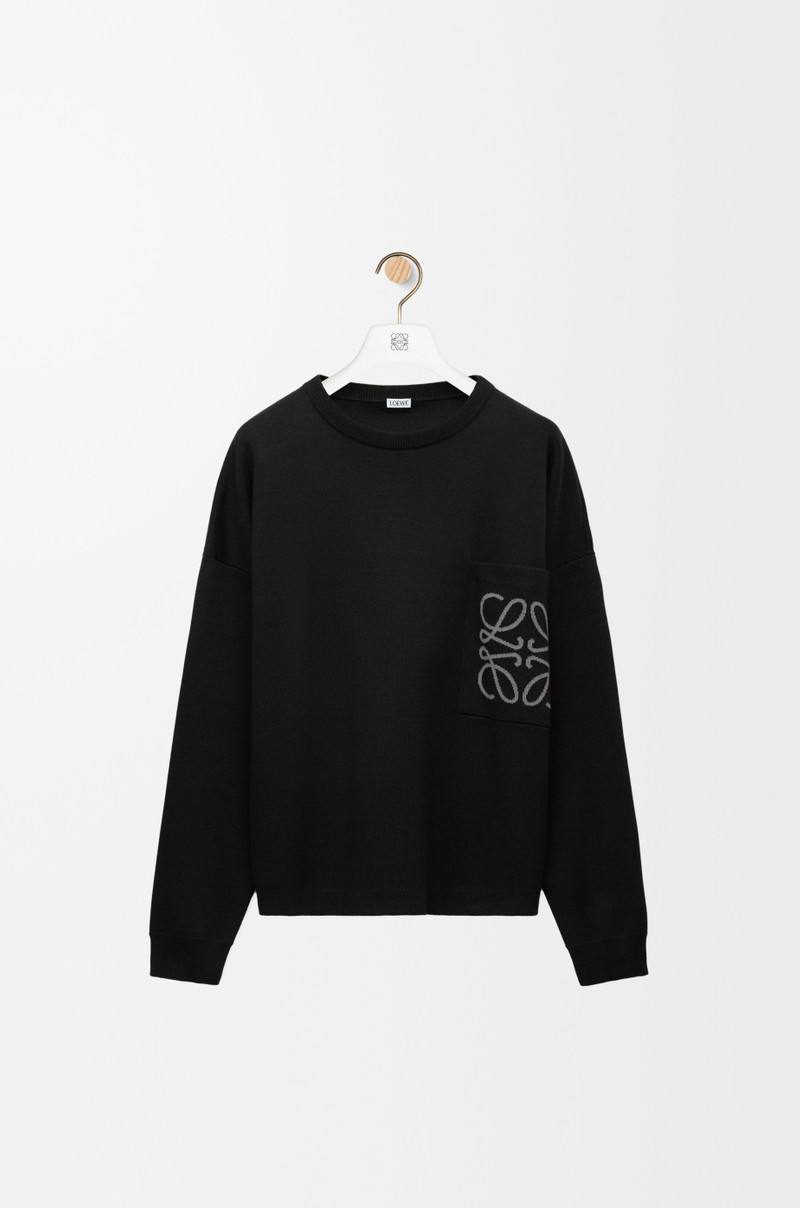 Anagram pocket sweater in cotton and viscose - 1