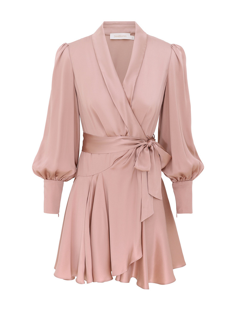 SILK WRAP MINI DRESS 1