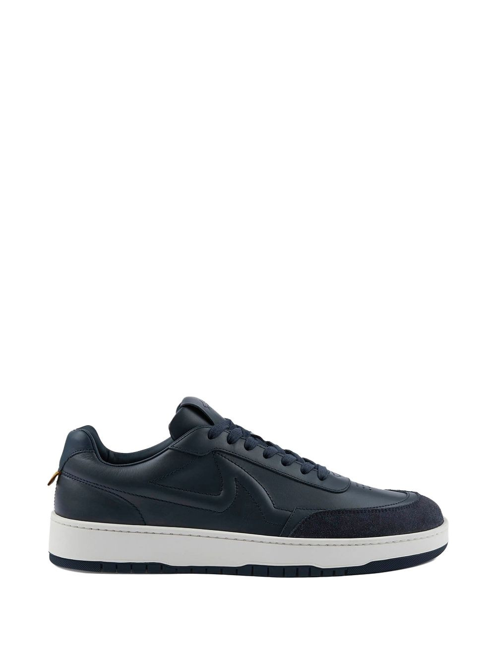low-top leather sneakers - 2