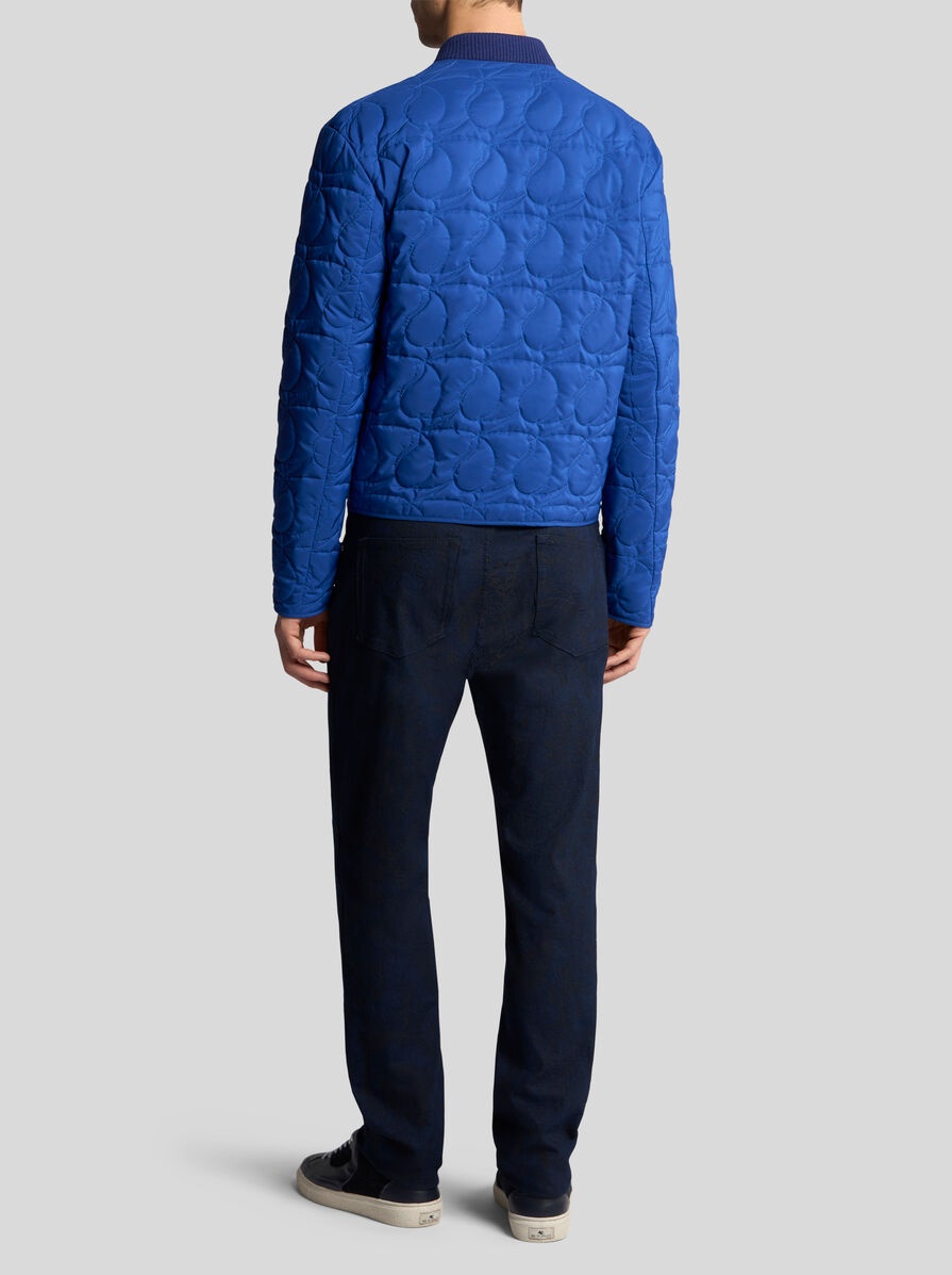 QUILTED PAISLEY BOMBER JACKET - 4