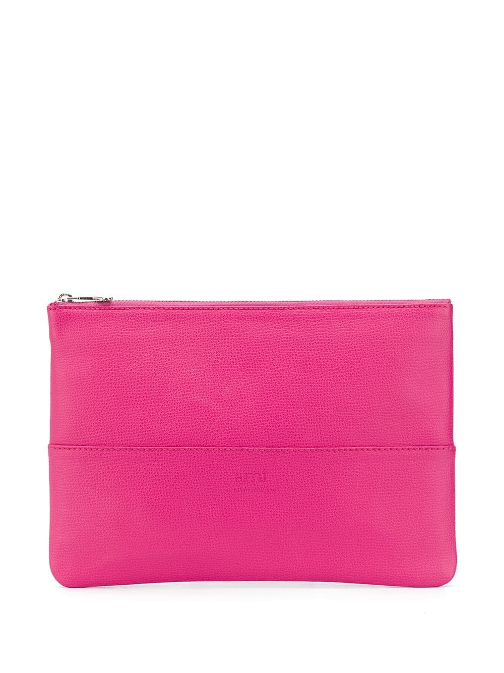 zip-up logo-stamp clutch - 1