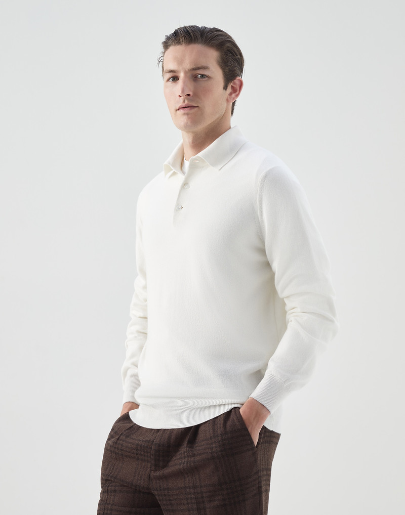 Cashmere polo-style sweater - 1
