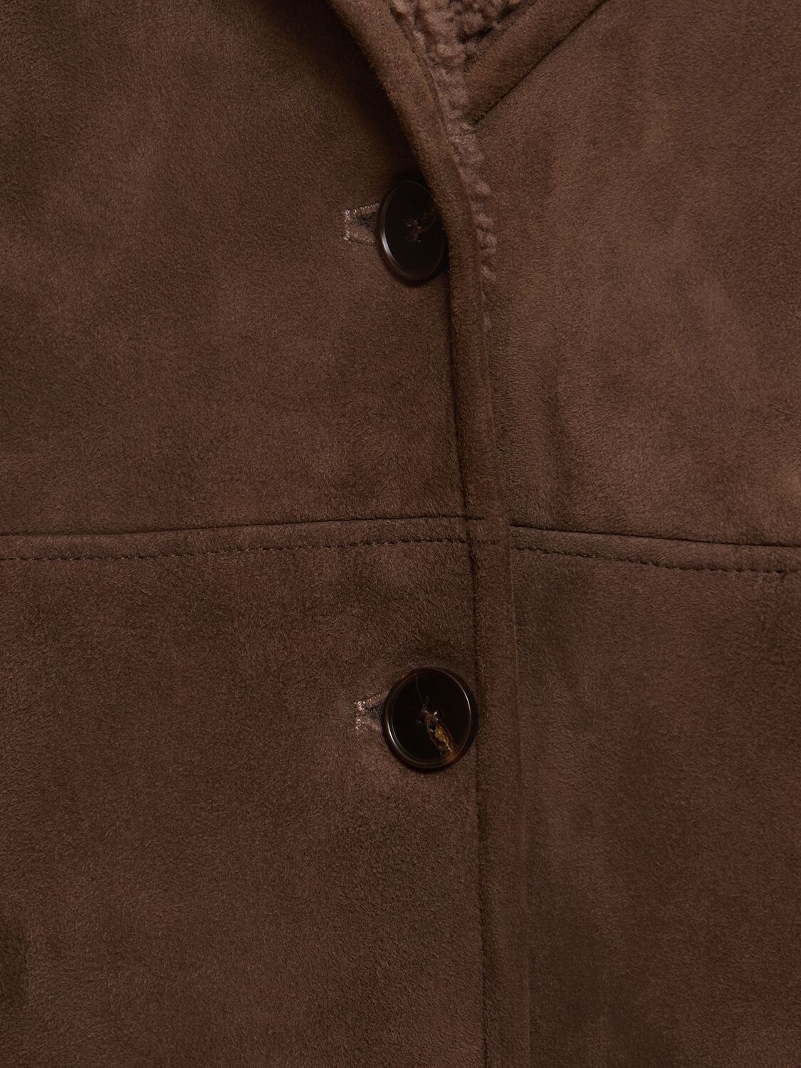 Cirebo Suede Shearling Coat Taupe - 6