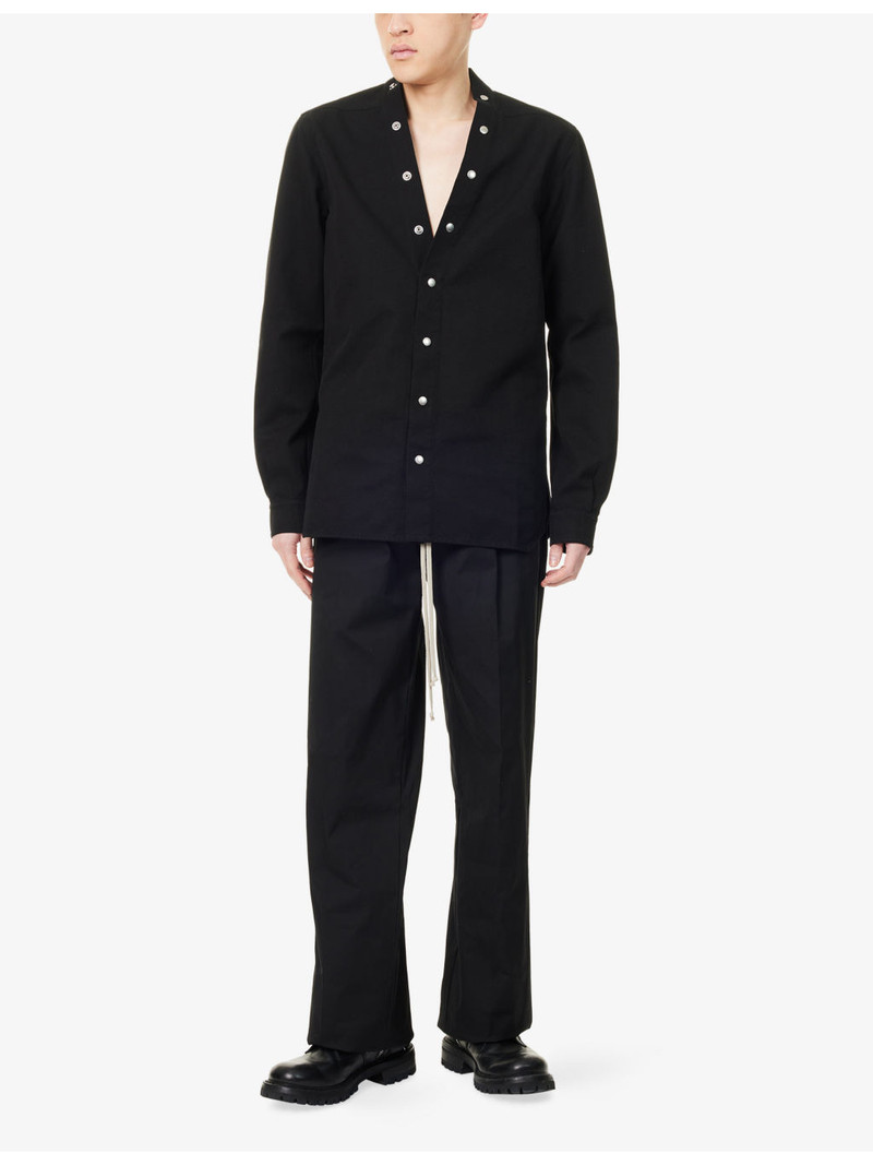 Rick Owens DRKSHDW Larry Studded Cotton-Canvas Shirt outlook