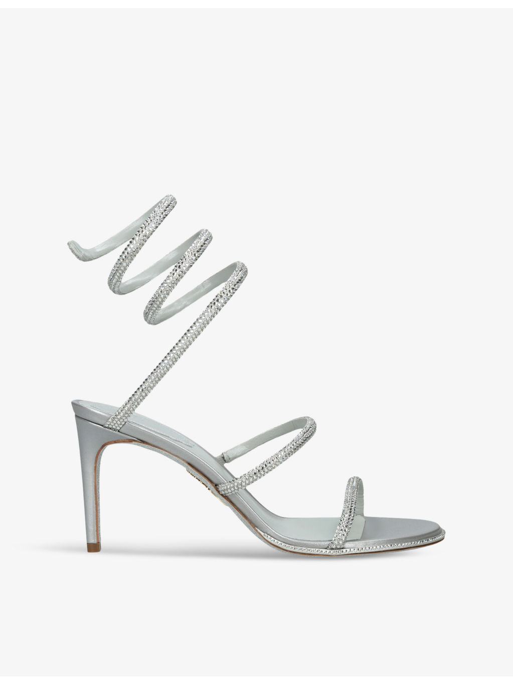 Cleo rhinestone-embellished heeled satin sandals - 1