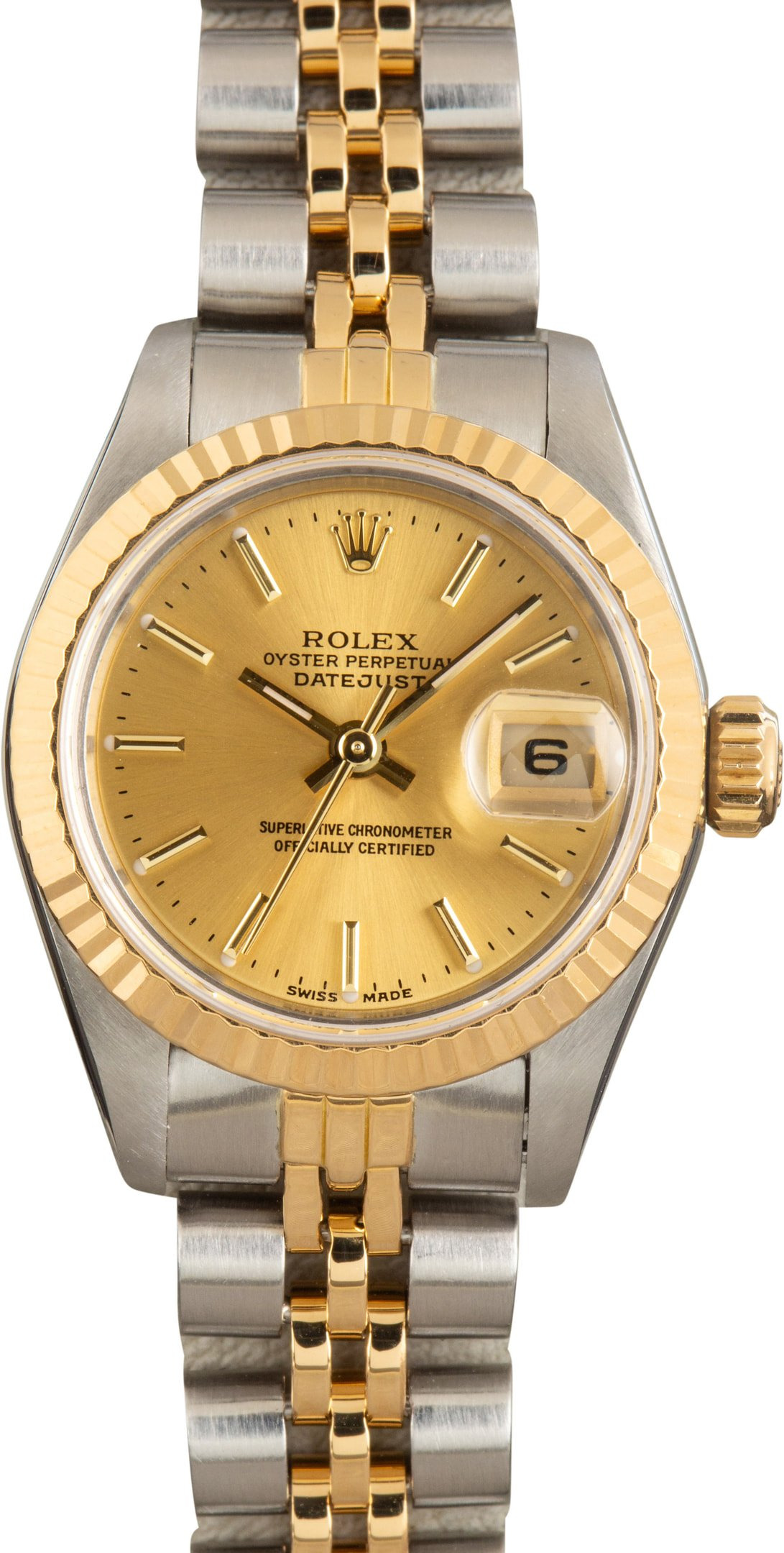Pre-owned Lady Rolex Datejust 69173 Champagne Dial - 1