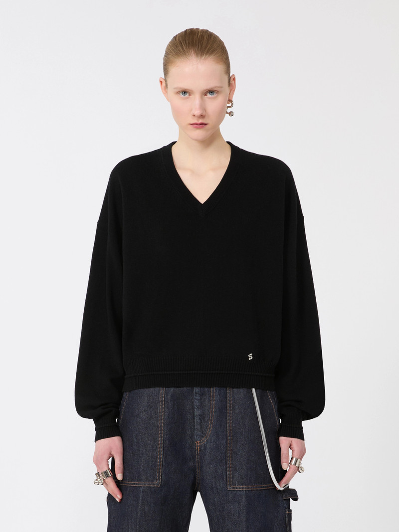 GOLA Relaxed-fit wool and cashmere sweater - BLACK 3