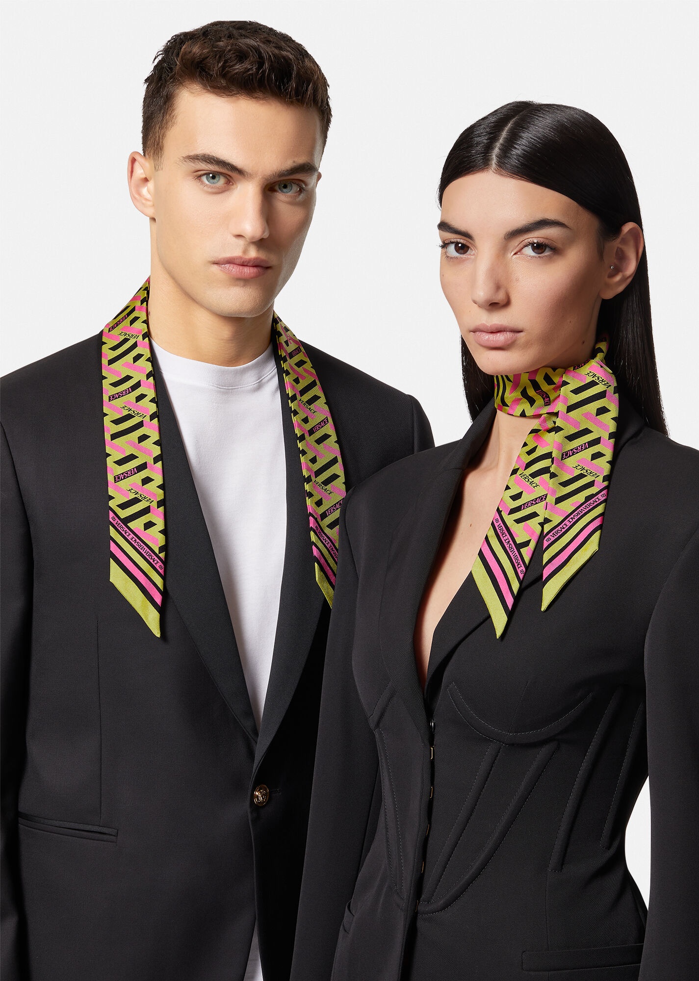 La Greca Silk Scarf Tie - 3