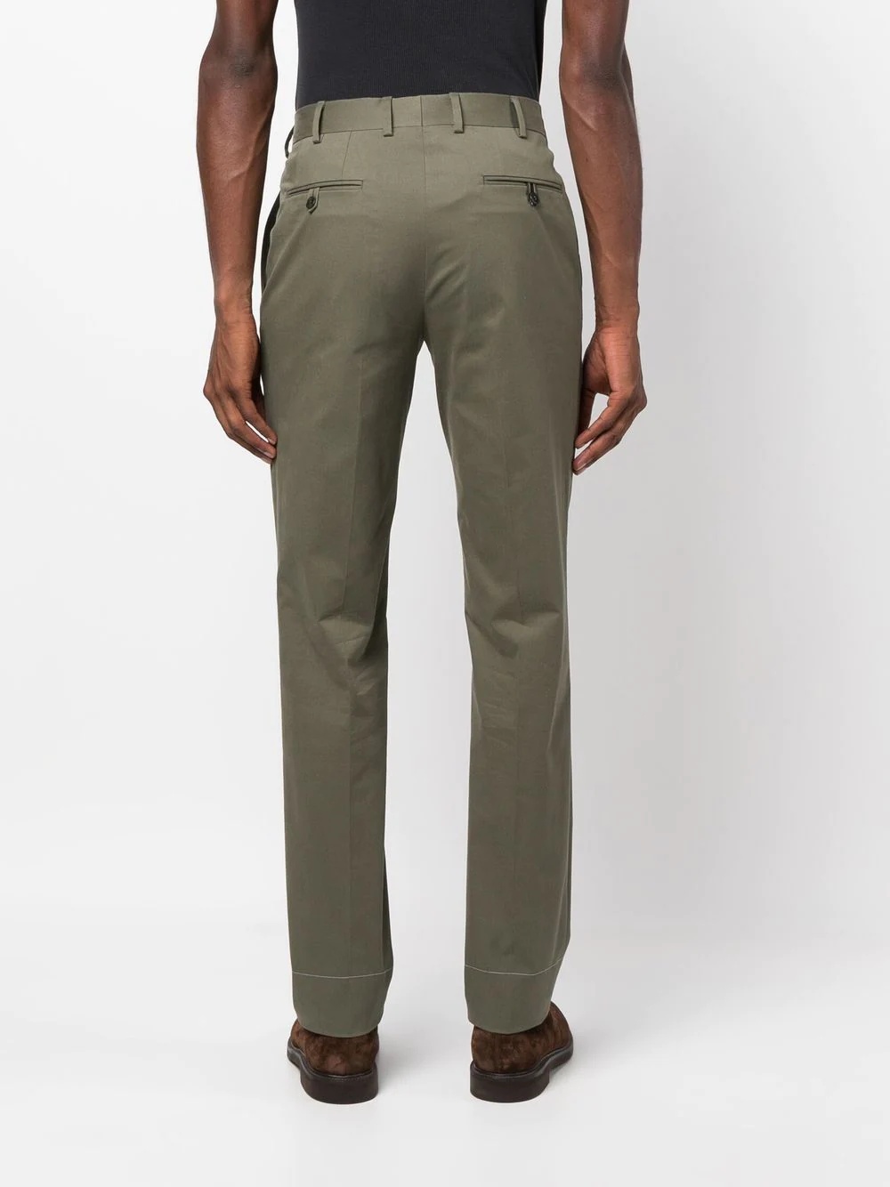 slim-cut chino trousers - 4