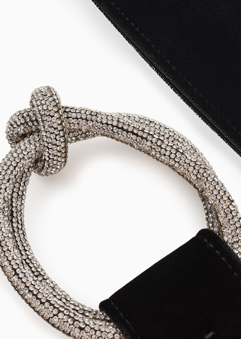 GIORGIO ARMANI Velvet and crystal belt outlook