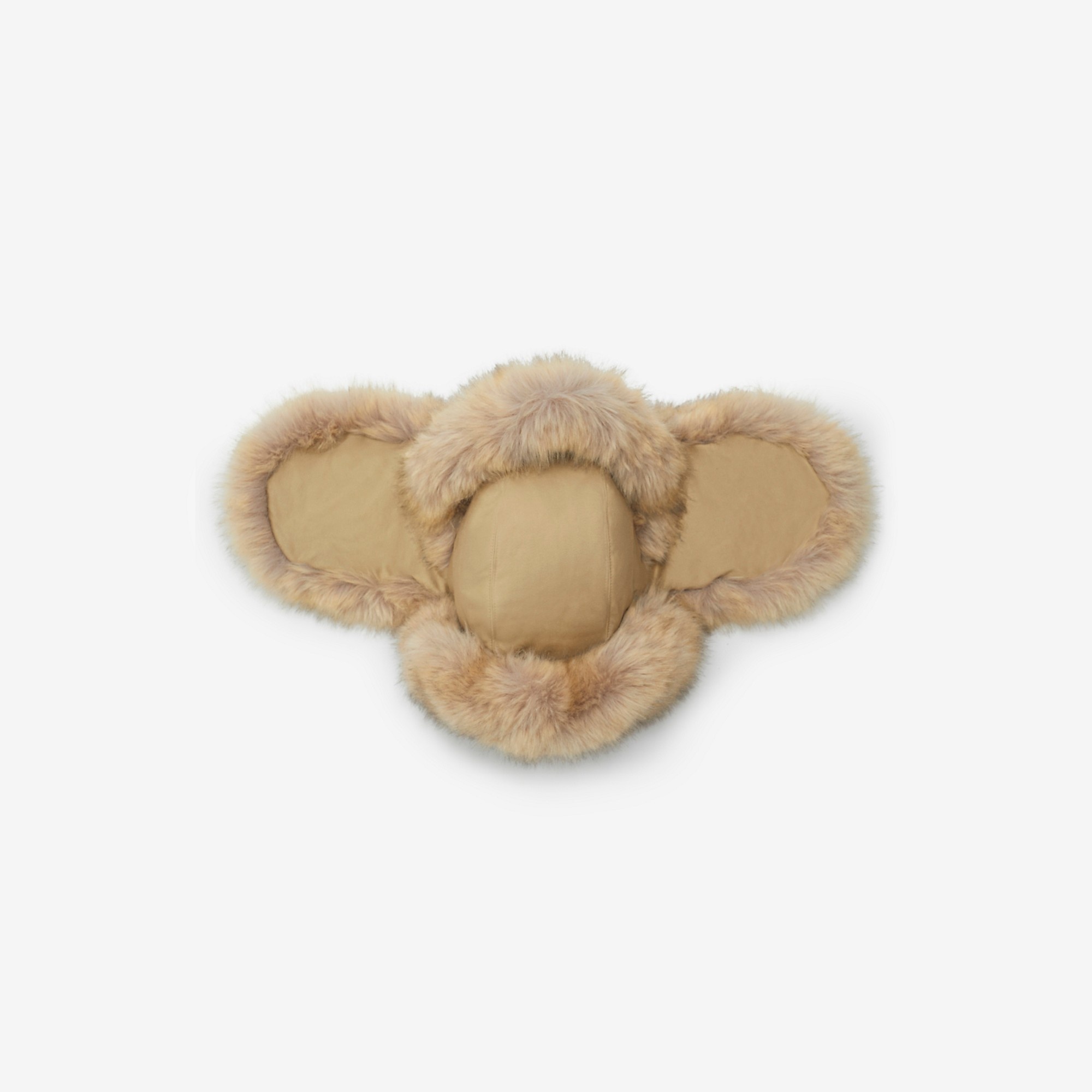 Faux Fur and Cotton Trapper Hat - 4