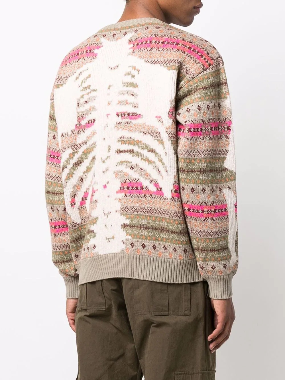 Bone patterned-knit jumper - 4