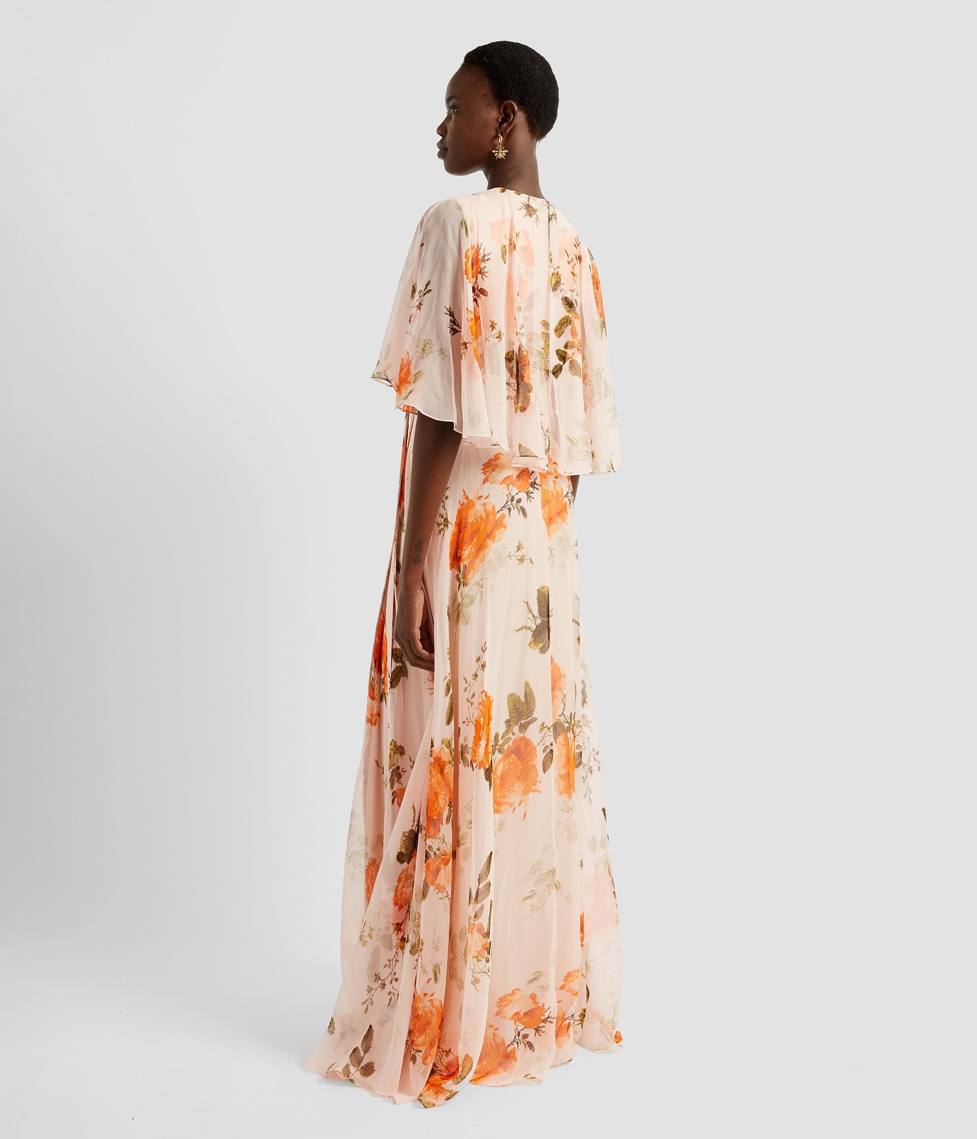CAPE OVERLAY GOWN - 3