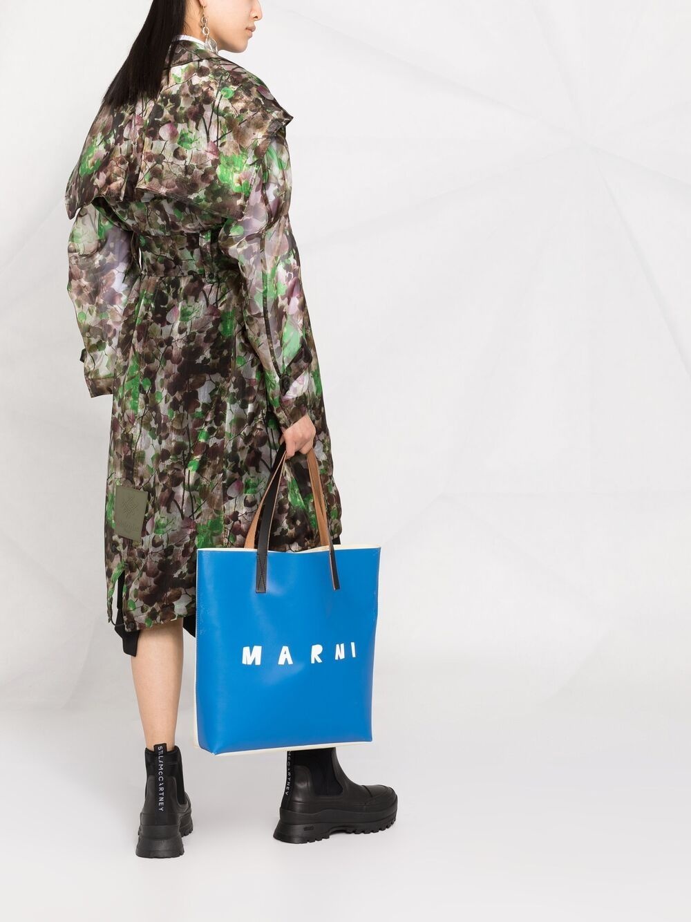 Blossom camouflage-print trench coat - 4