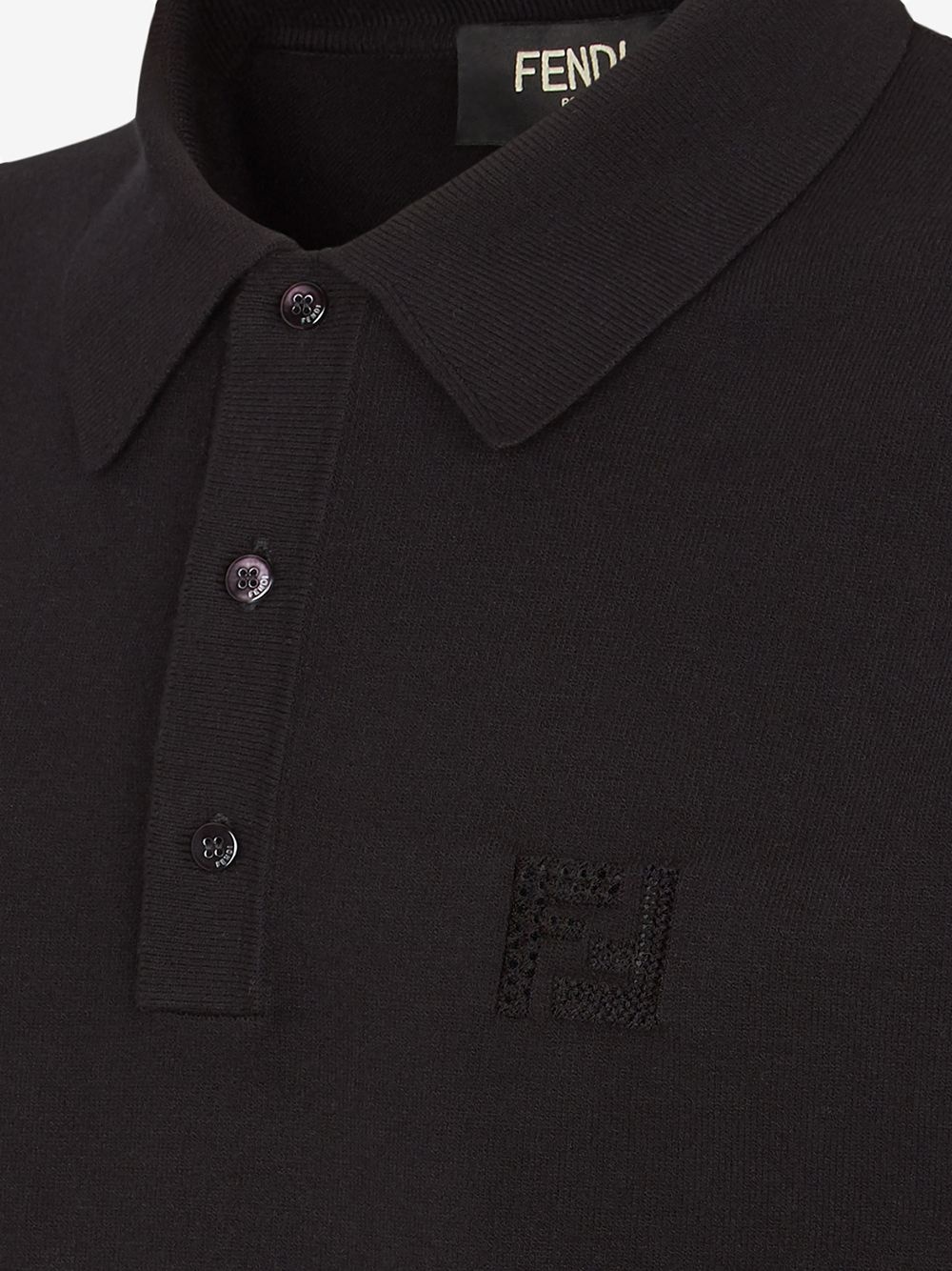 embroidered FF logo polo shirt - 3