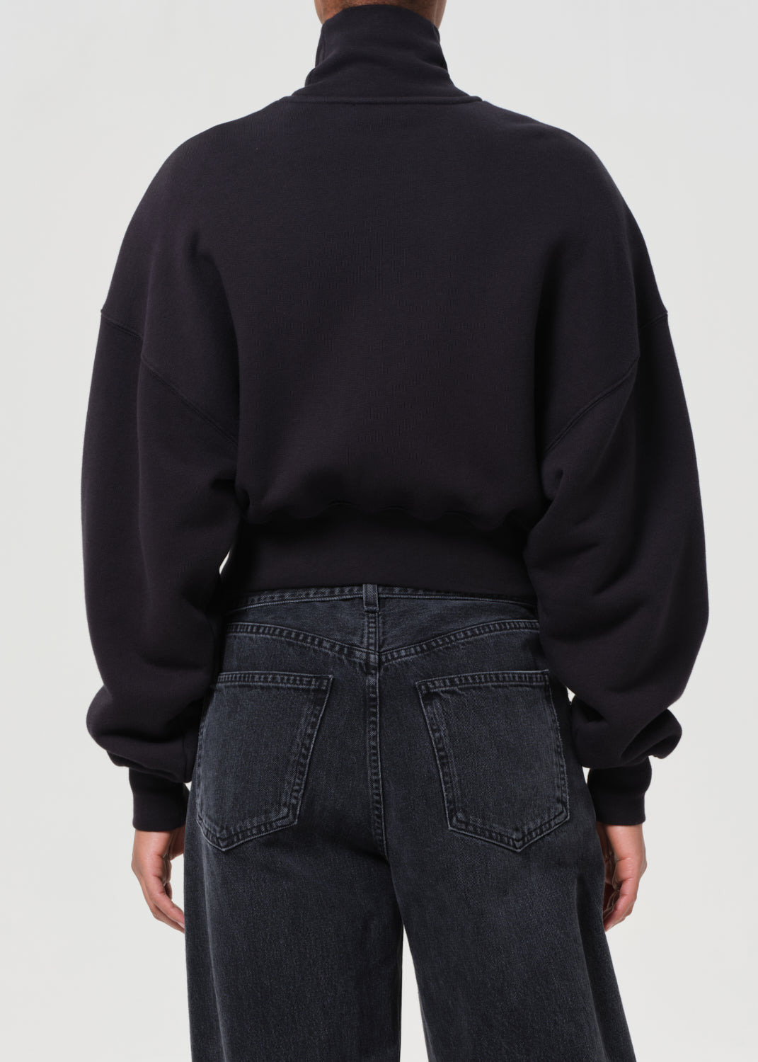 DARBY ZIP UP IN WASHED BLACK - 2