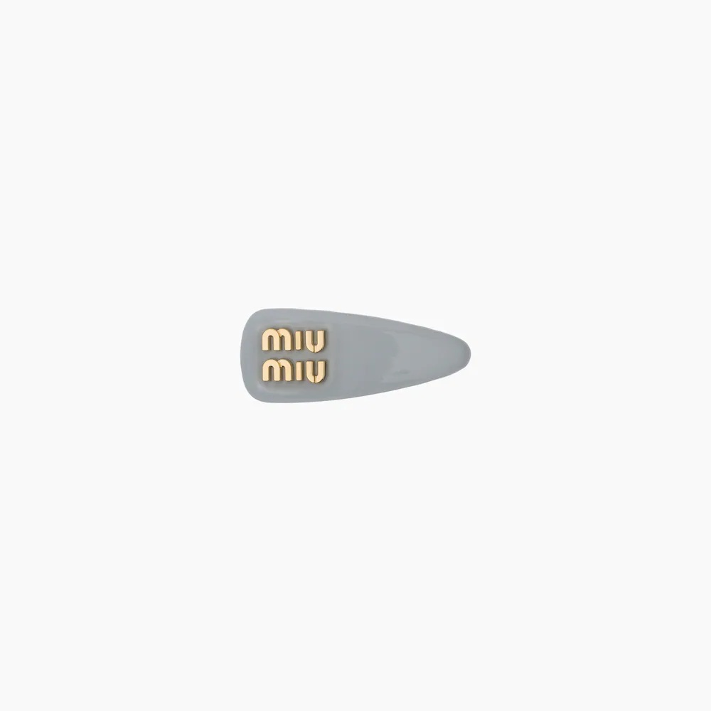 Miu Miu Patent leather hair clip | miumiu | REVERSIBLE