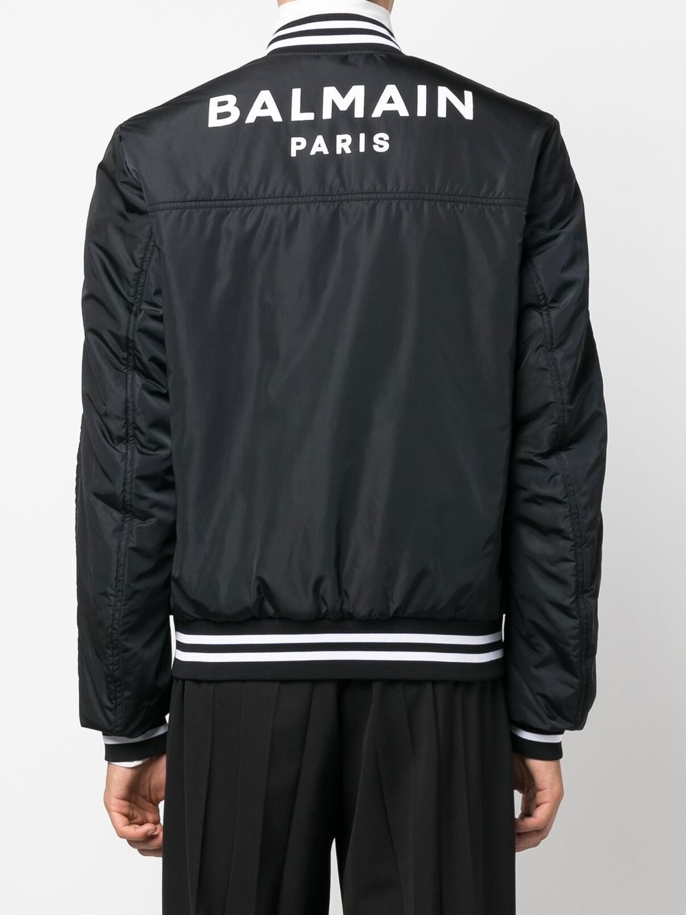 logo-print bomber jacket - 4