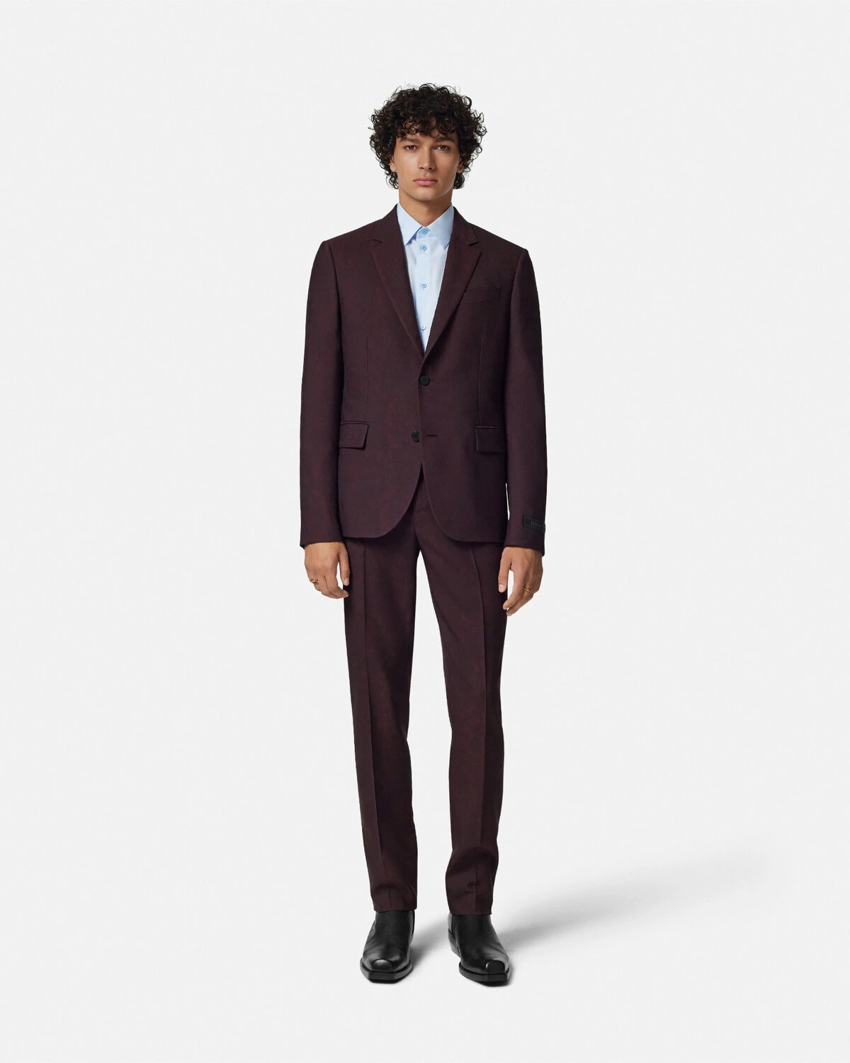 Barocco Jacquard Wool Formal Pants - 2