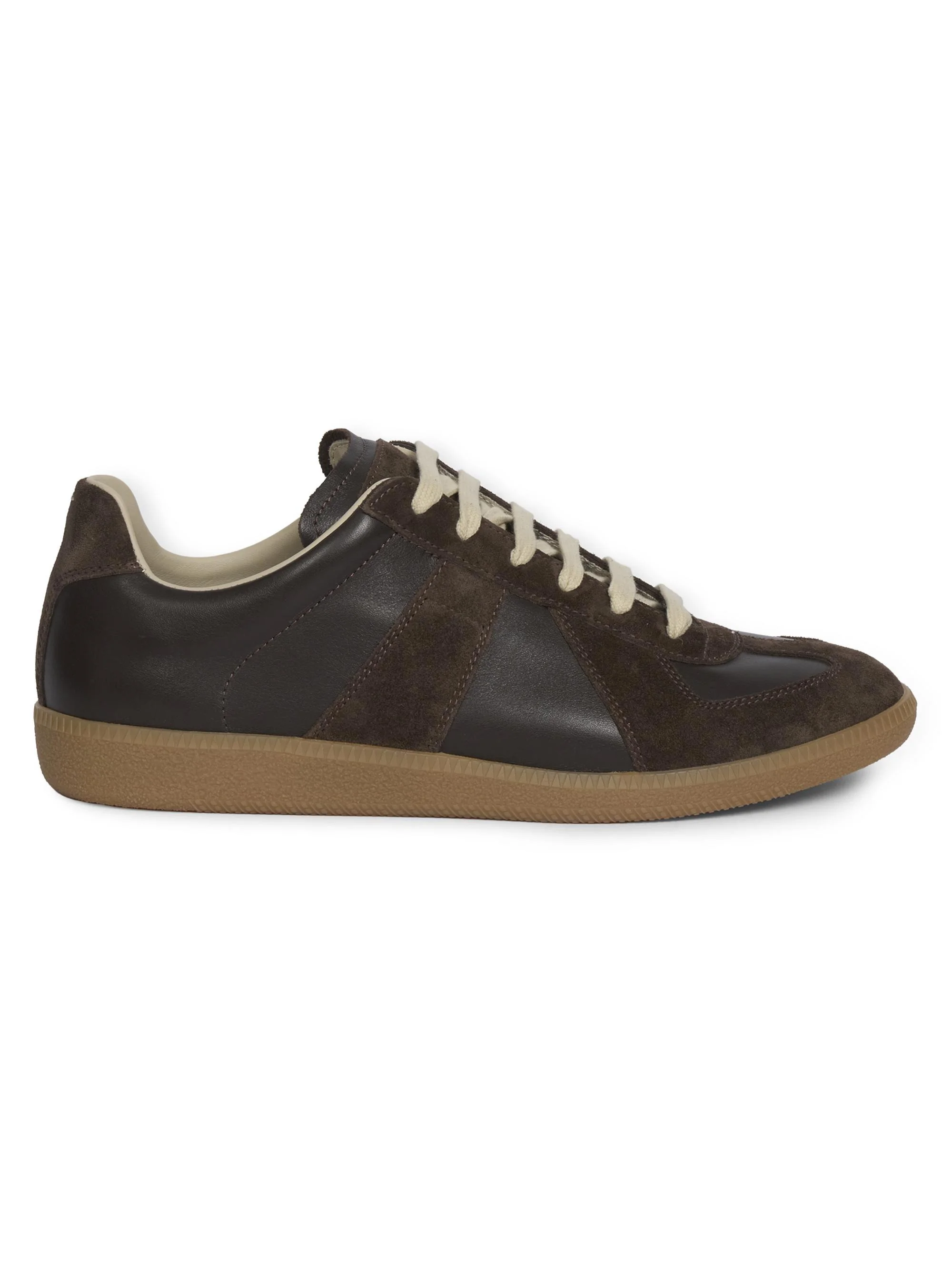 Men's Replica Leather & Suede Sneakers - Dark Kaky - 1