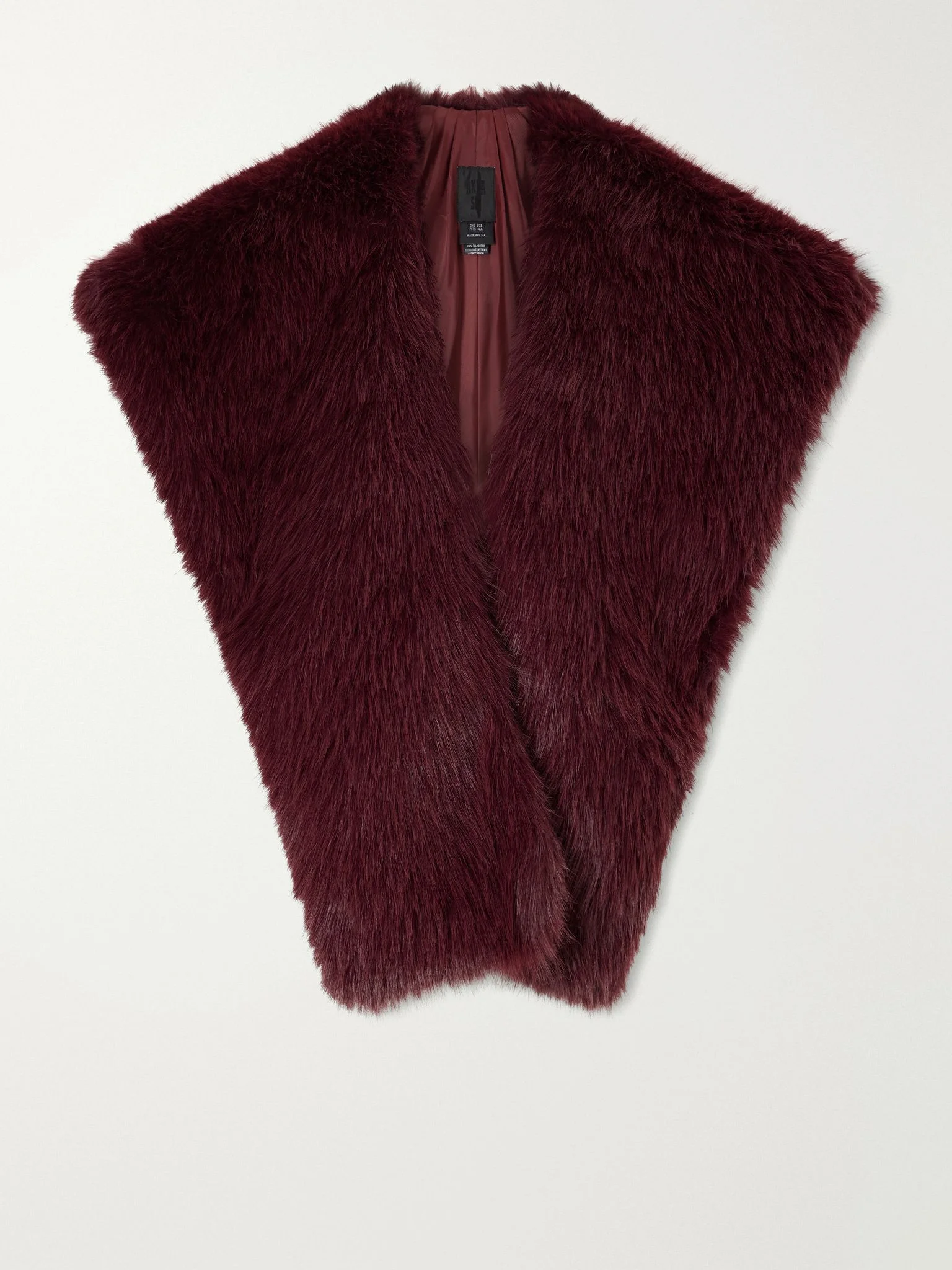 Oversized plush shawl Merlot - 1