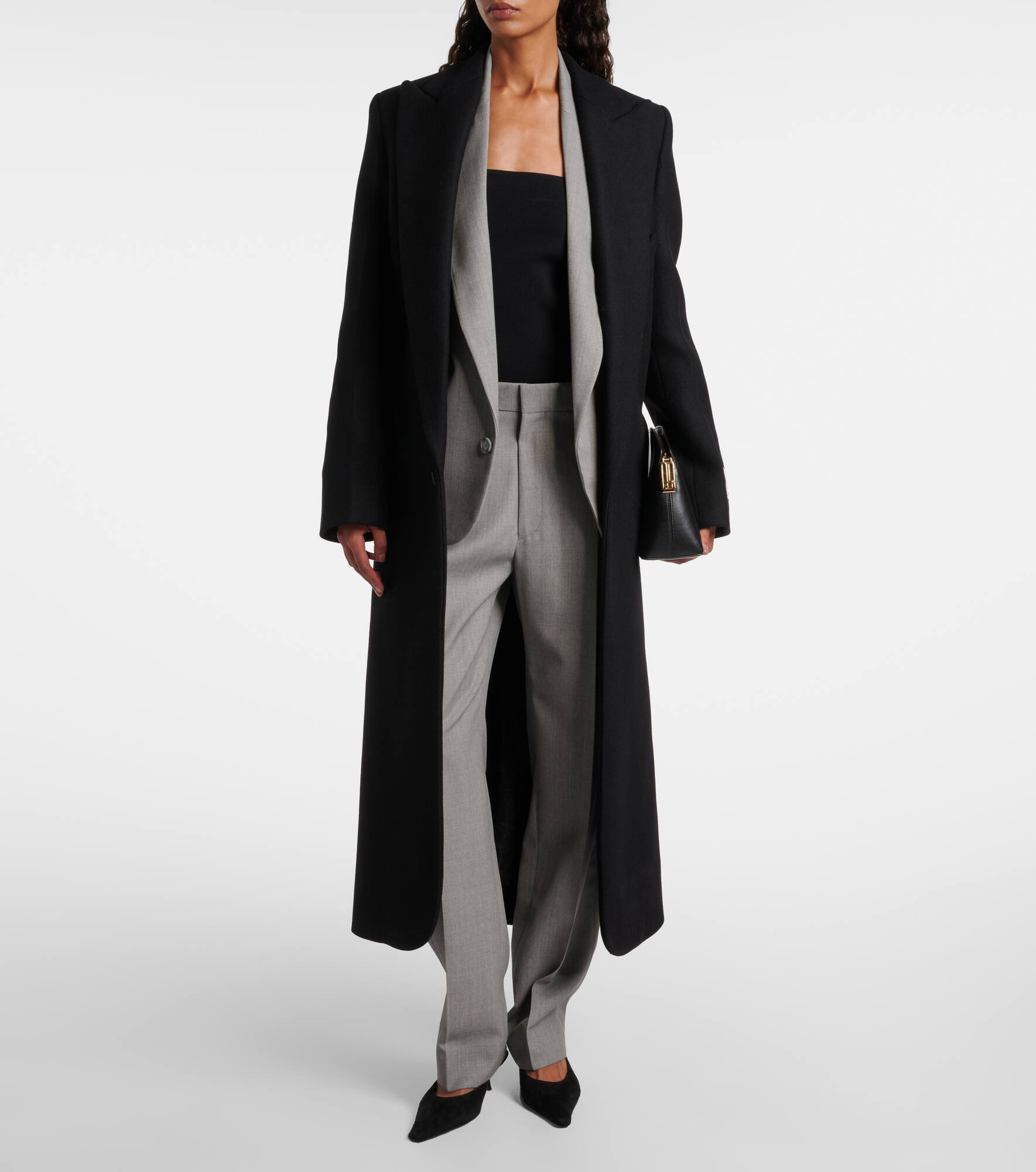 Single-breasted wool-blend coat - 2