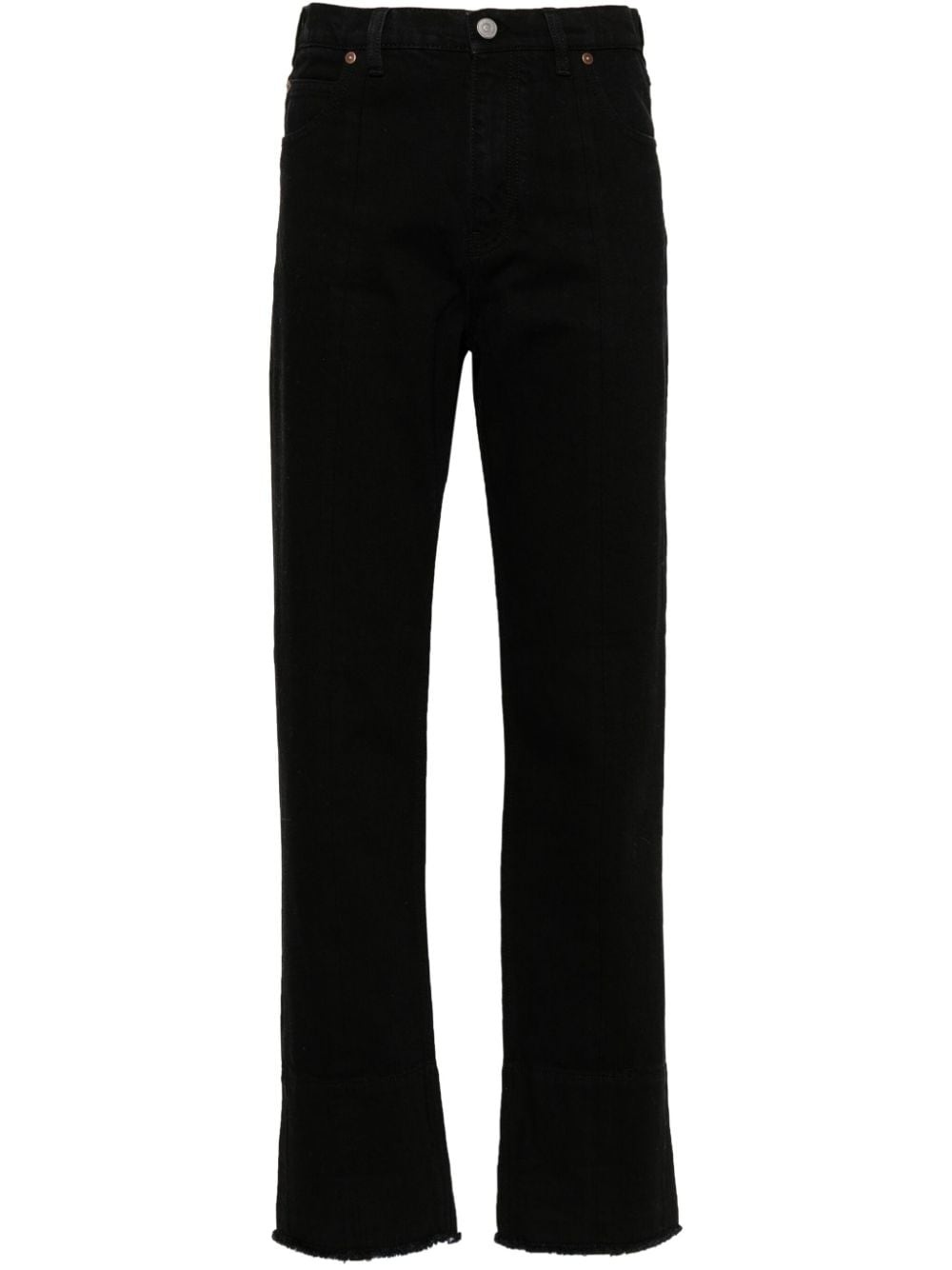 high-waist straight-leg jeans - 1